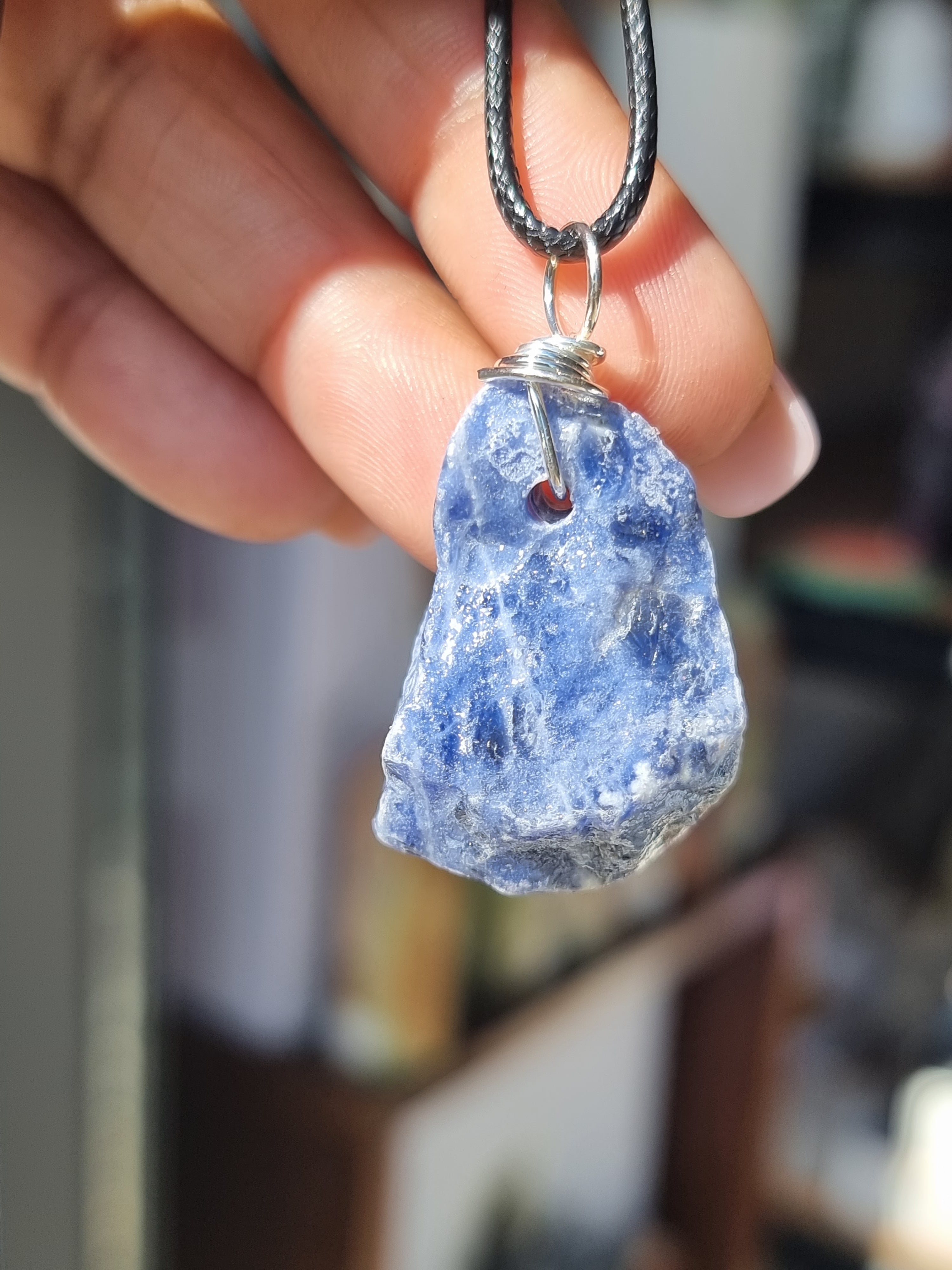 Sodalite Rough Pendant