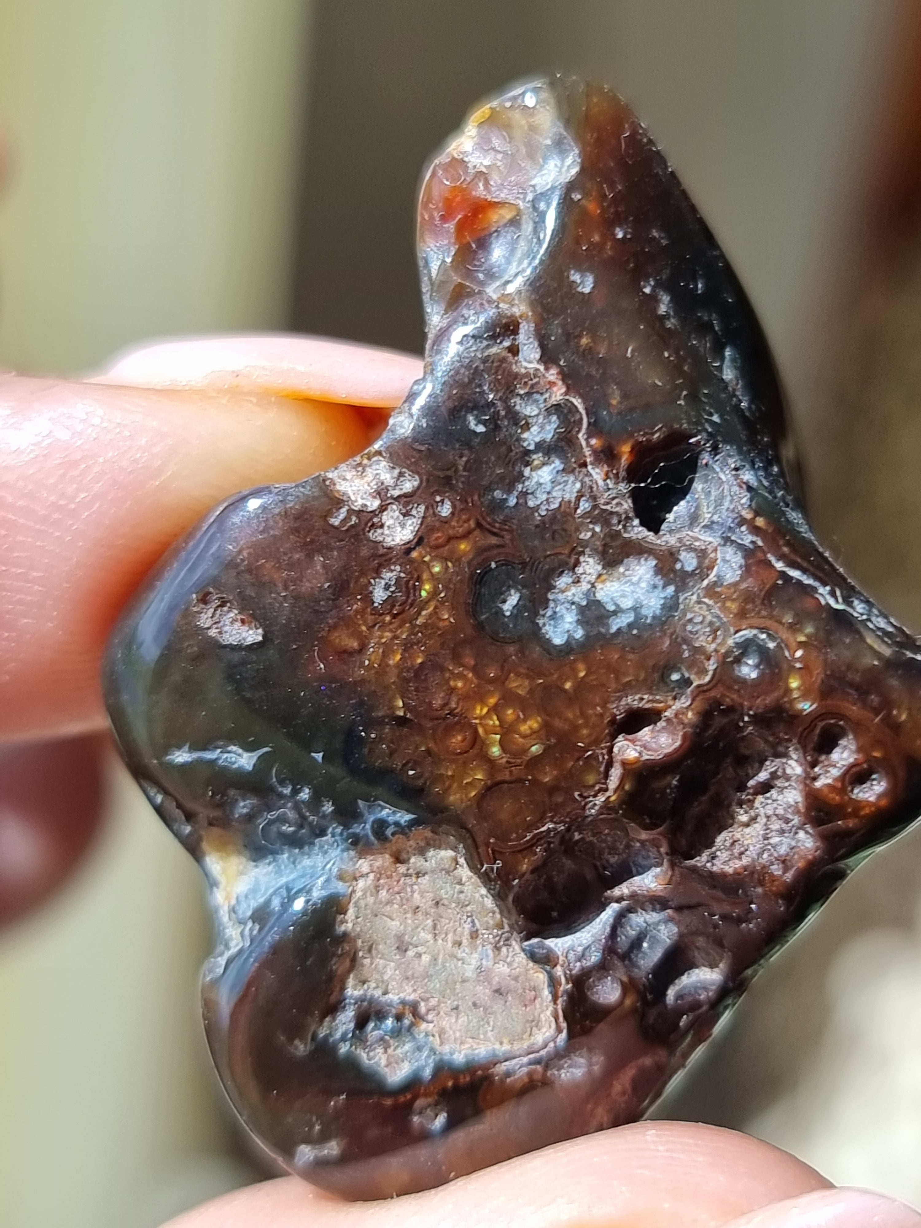 Fire Agate Rough Tumble Makeawish Crystals