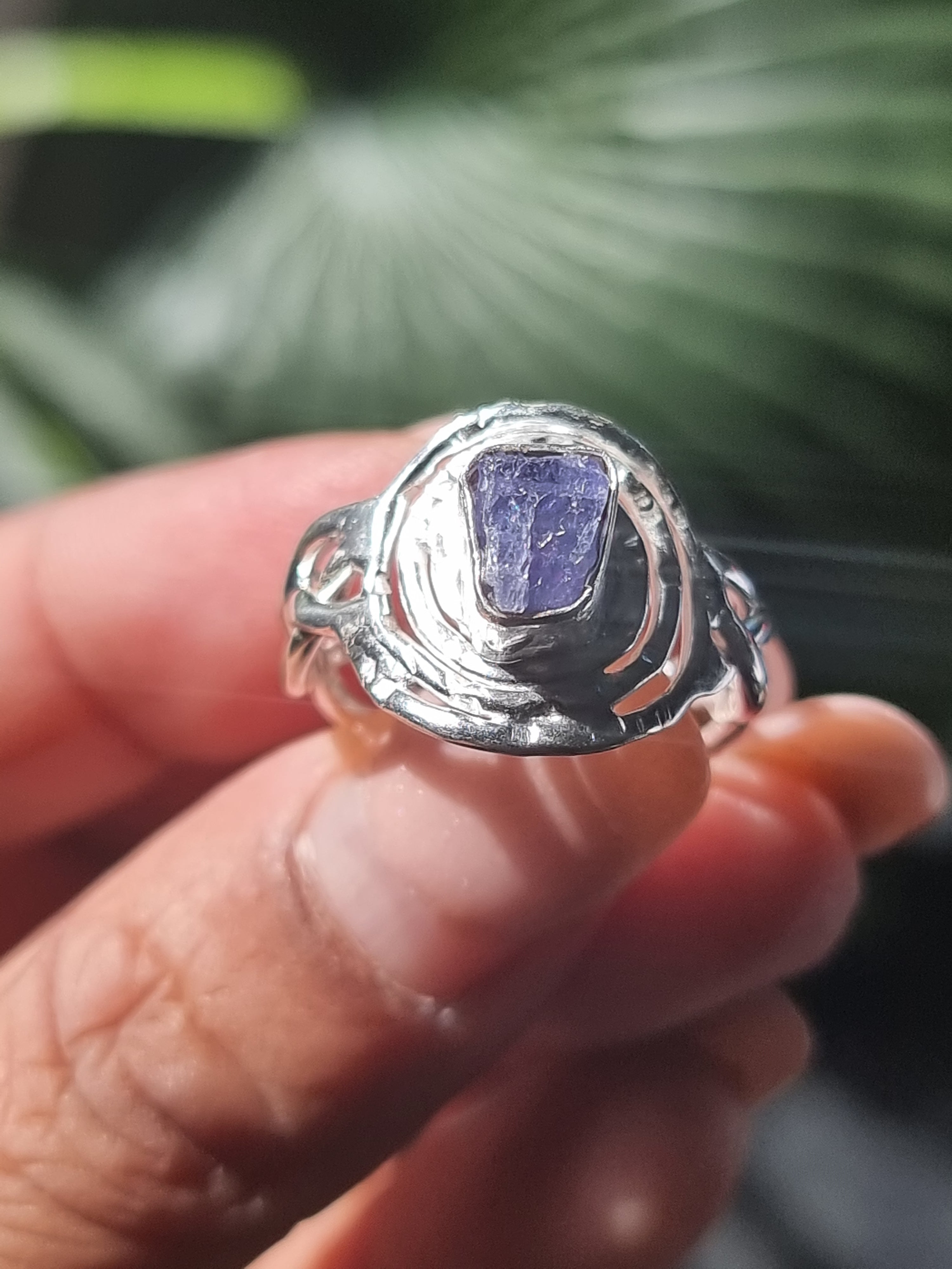 Iolite Rough Ring Silver