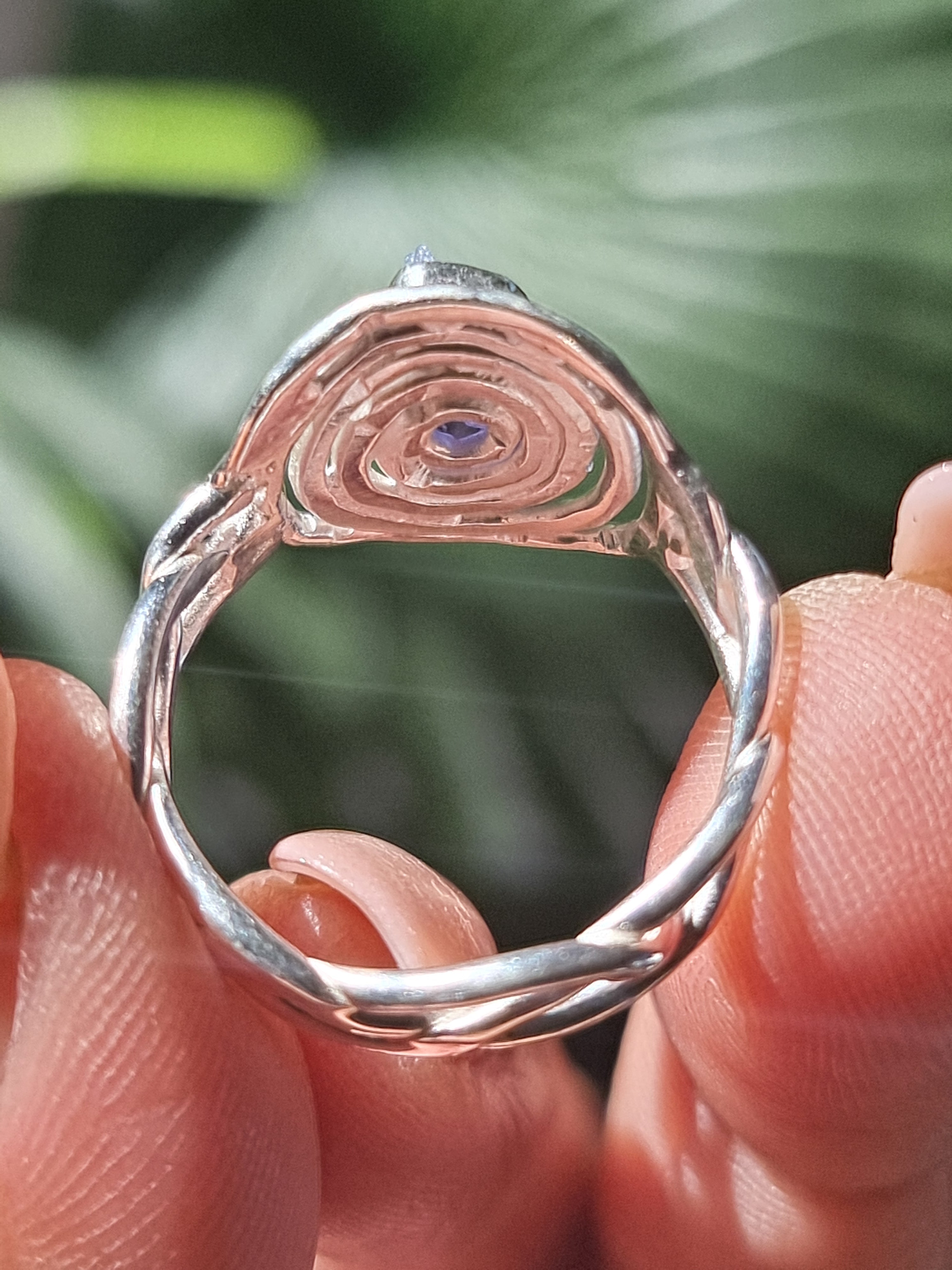 Iolite Rough Ring Silver