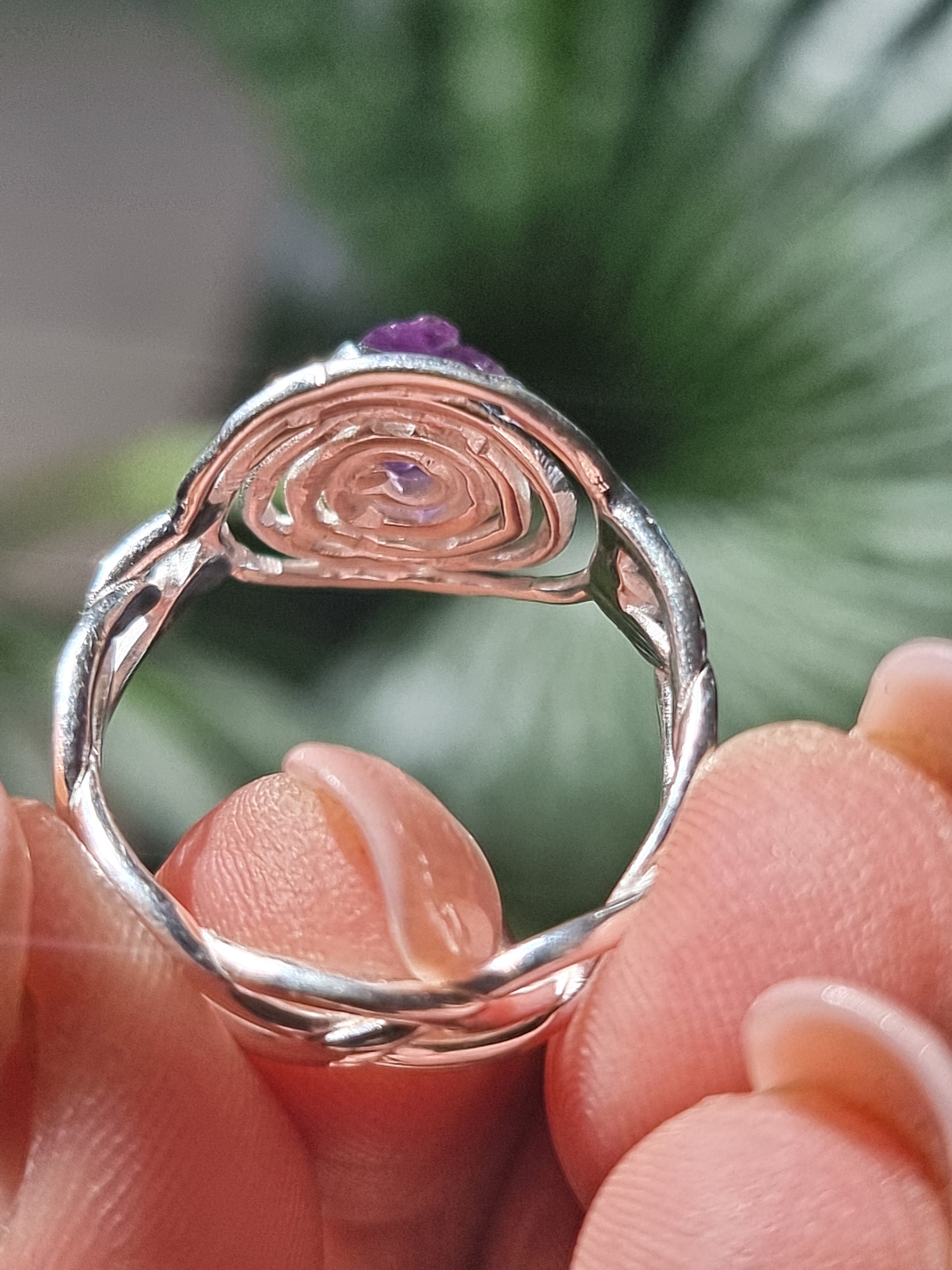 Amethyst Rough Ring Silver
