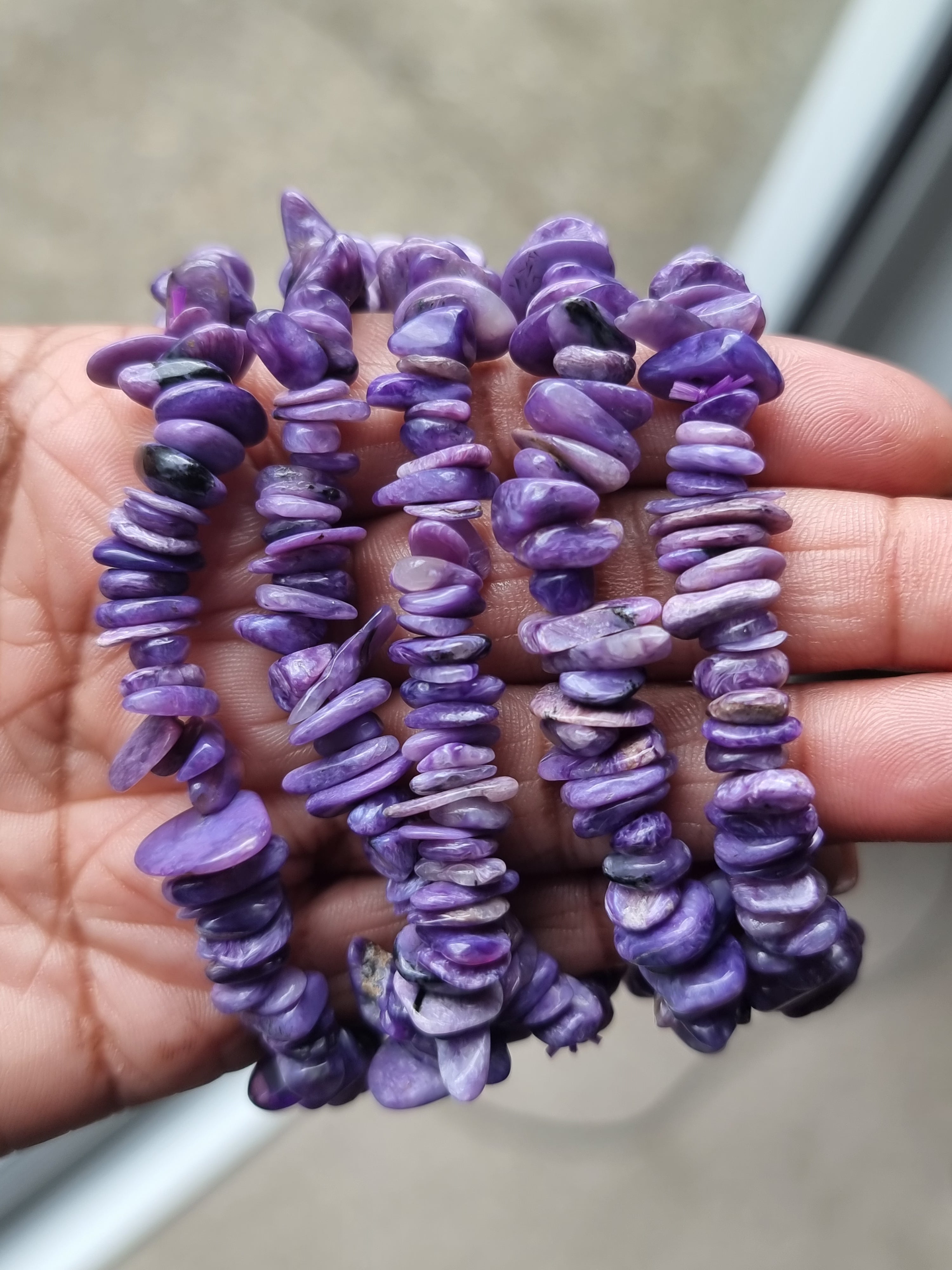 Charoite Chip Bracelet