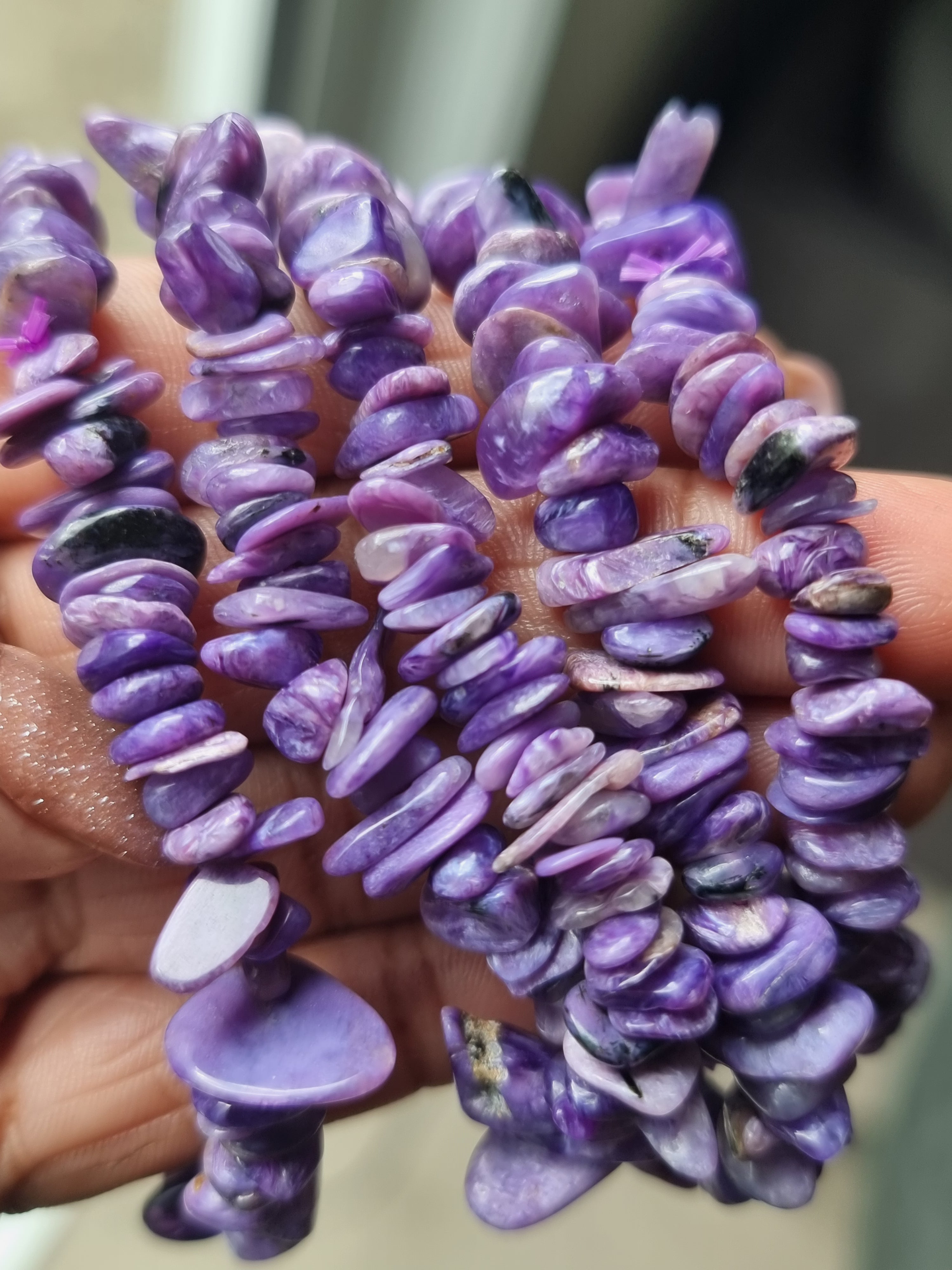 Charoite Chip Bracelet