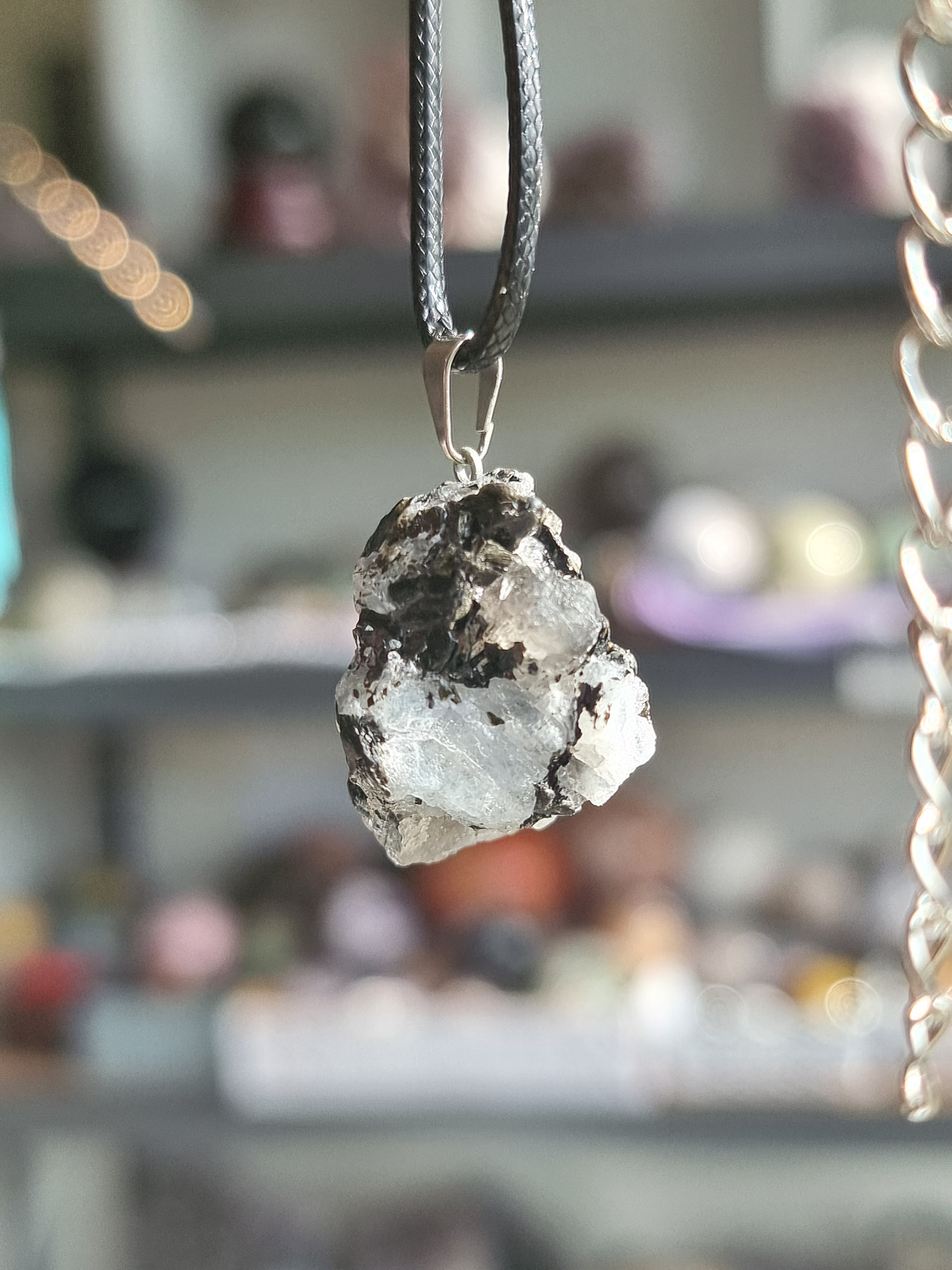 Rainbow Moonstone Rough Pendant