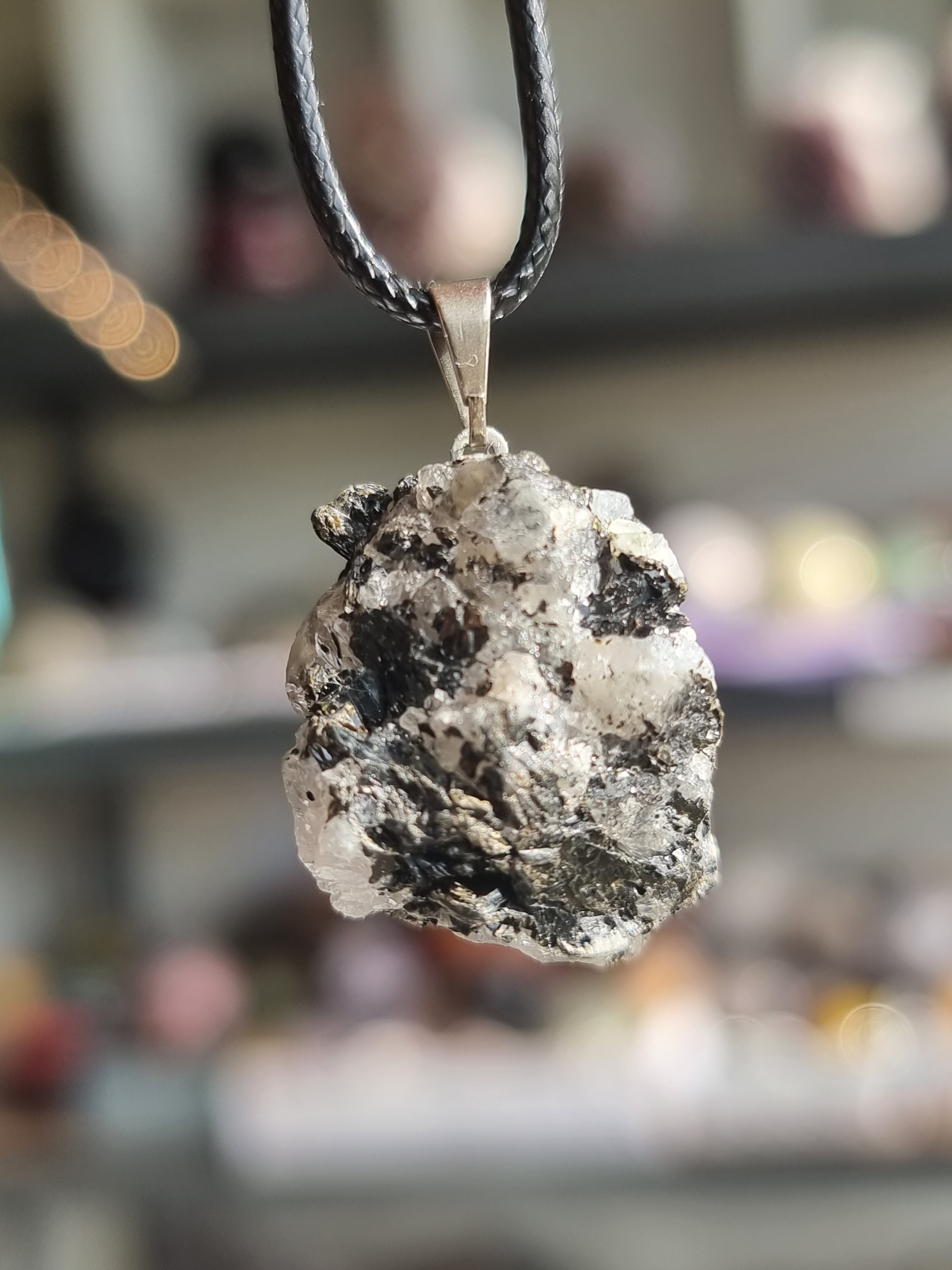 Rainbow Moonstone Rough Pendant