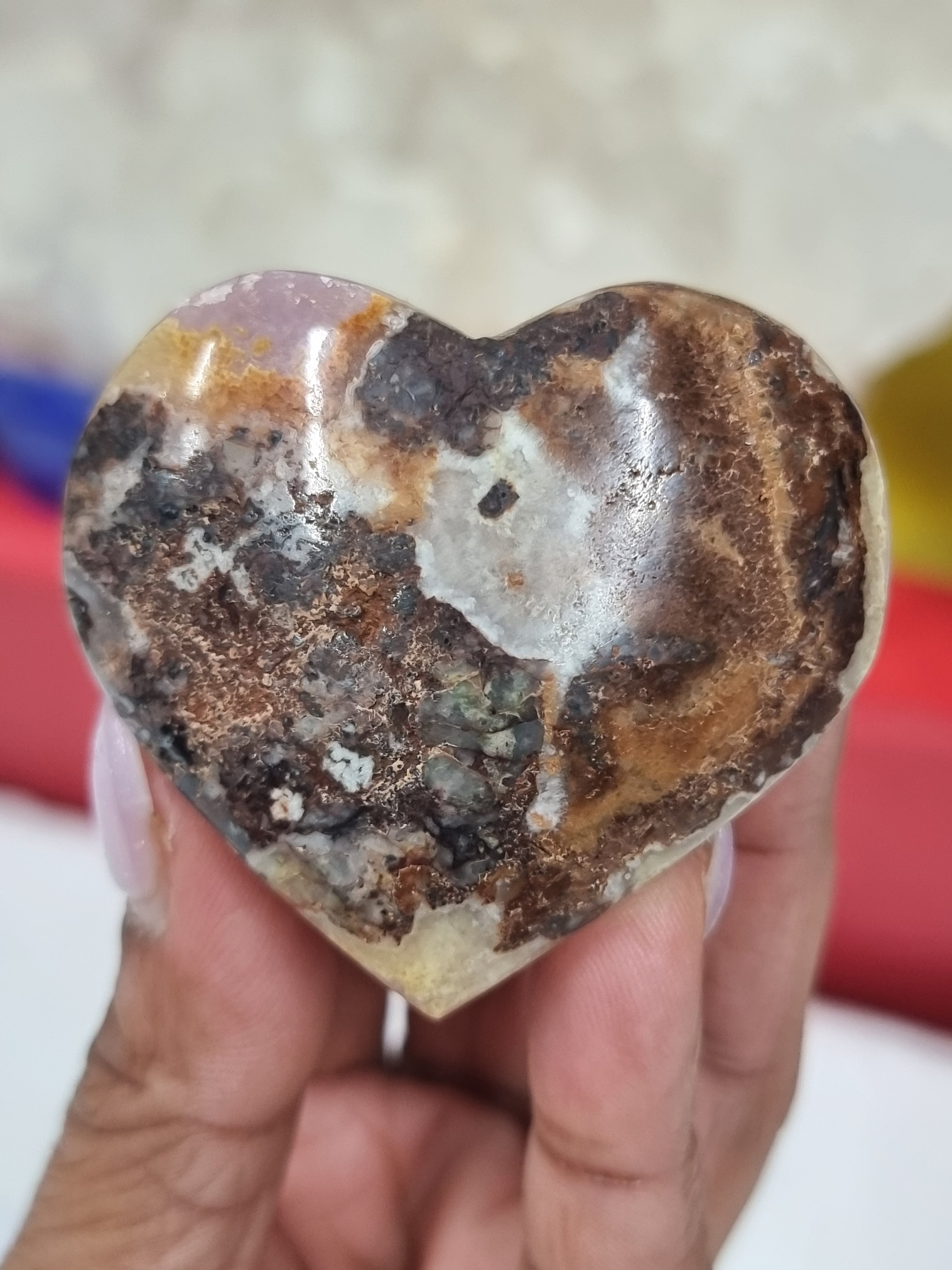 Pink Aragonite Heart
