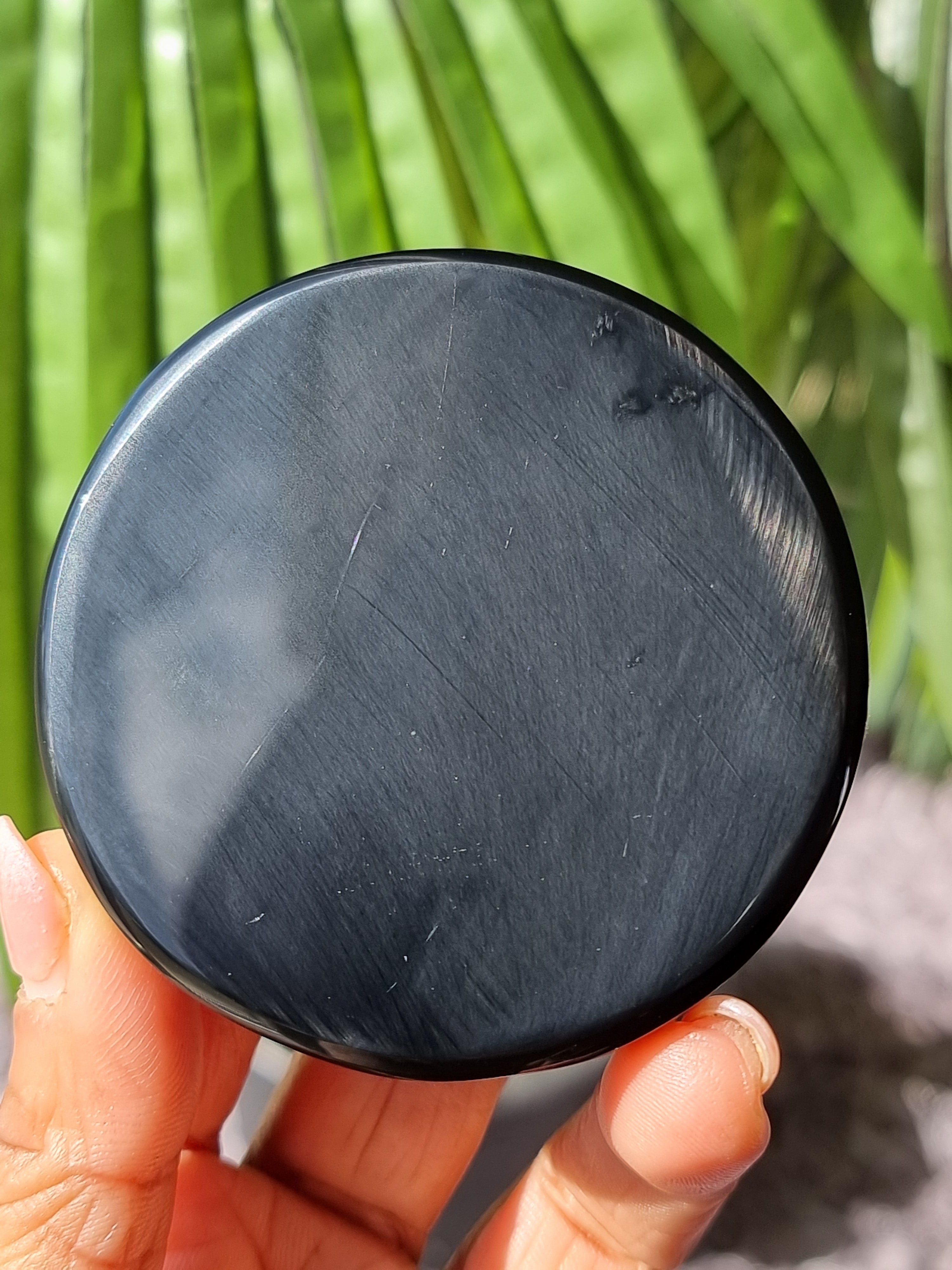 Black Obsidian Polished Slab Mirror