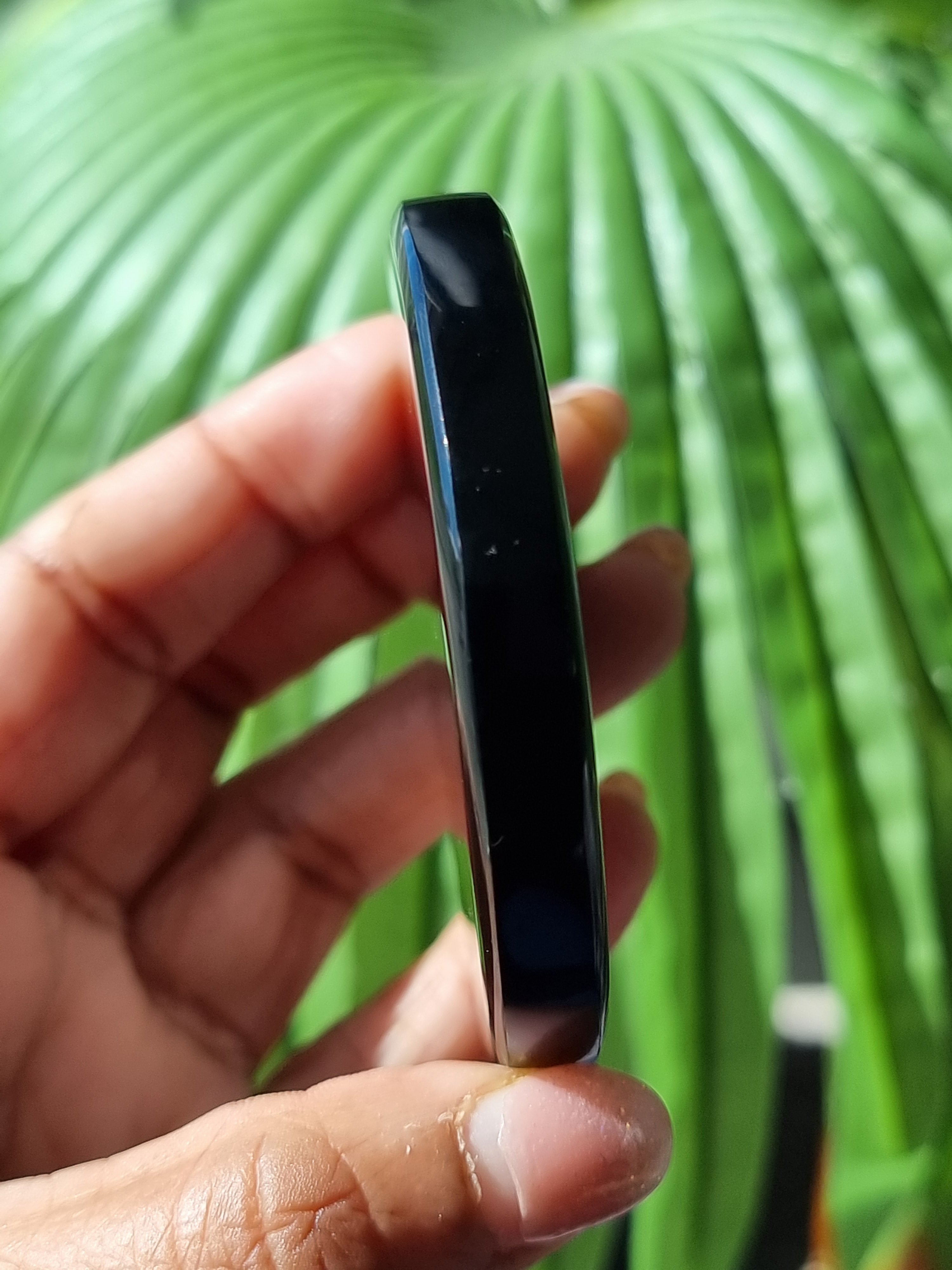 Black Obsidian Polished Slab Mirror