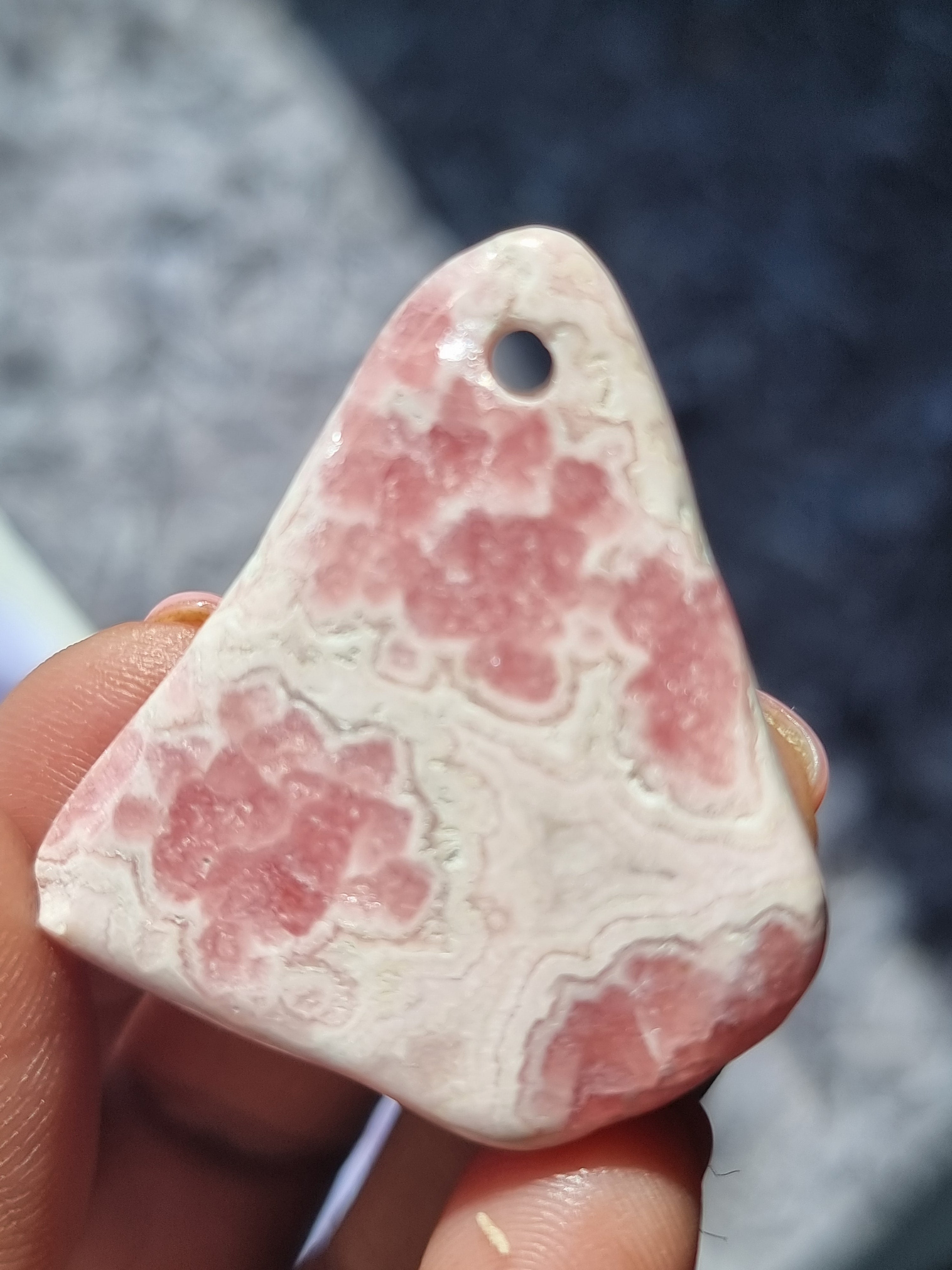 Rhodochrosite Rough Pendant