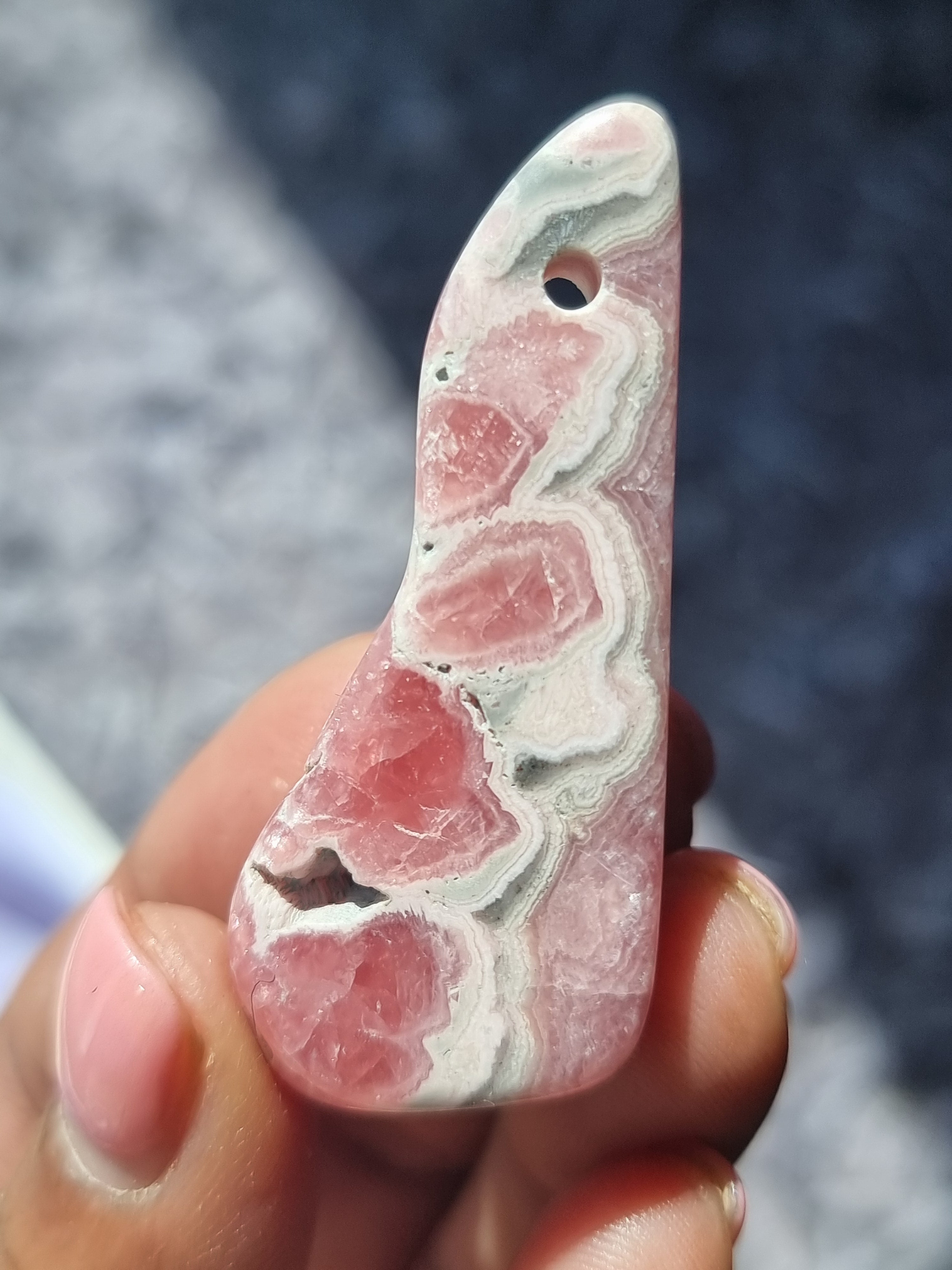 Rhodochrosite Rough Pendant