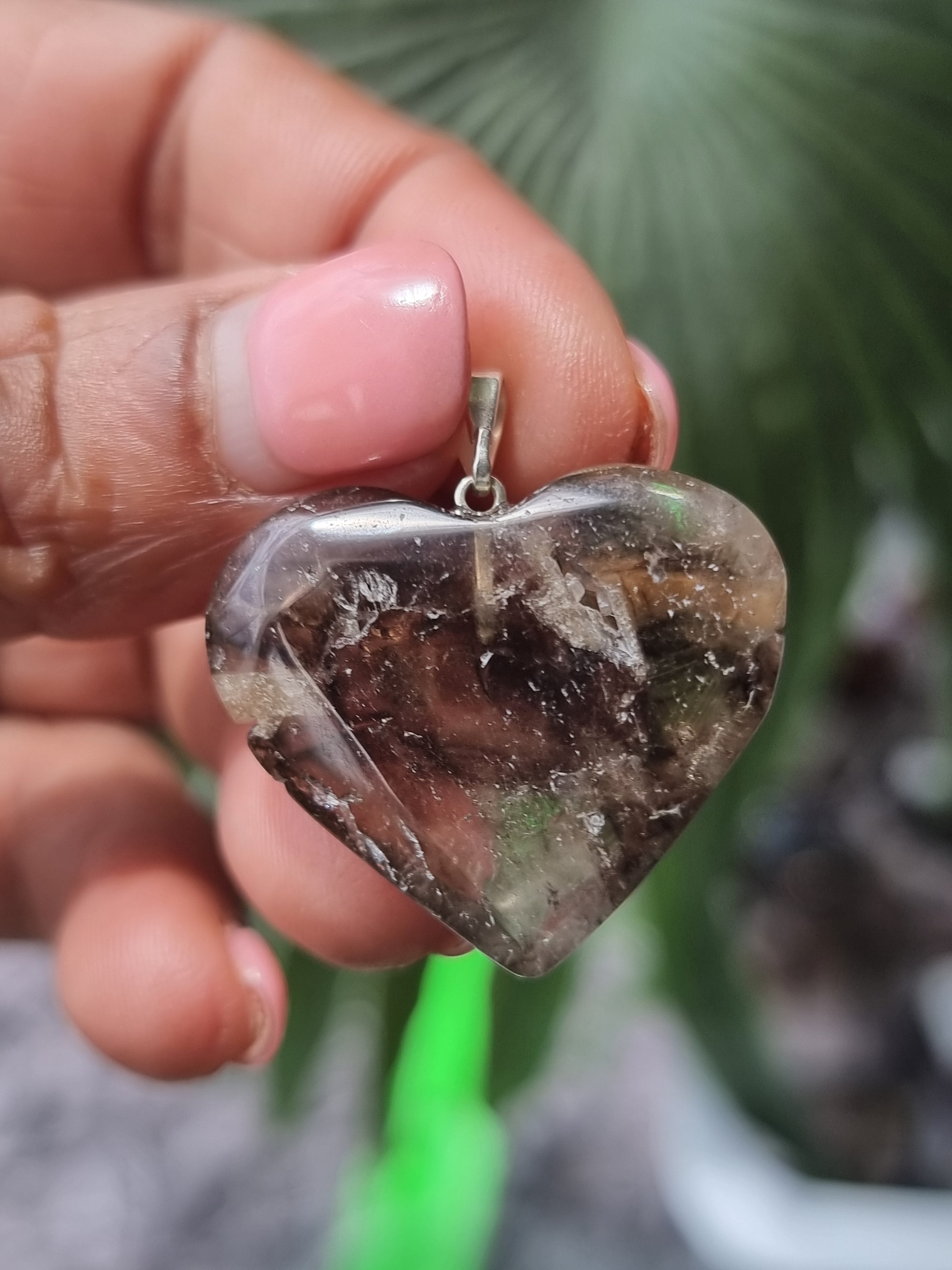 Elestial Quartz Heart Pendant
