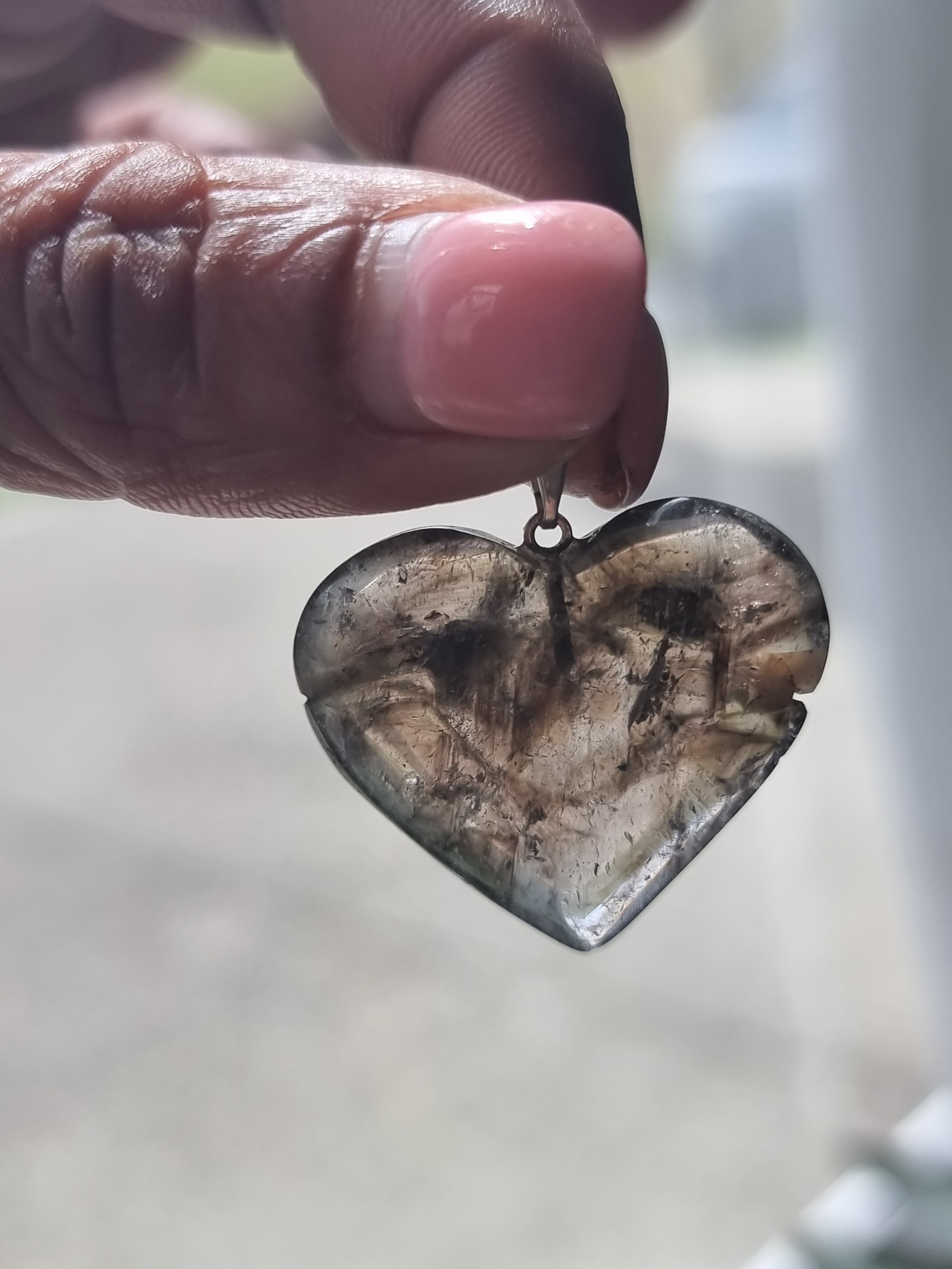 Elestial Quartz Heart Pendant