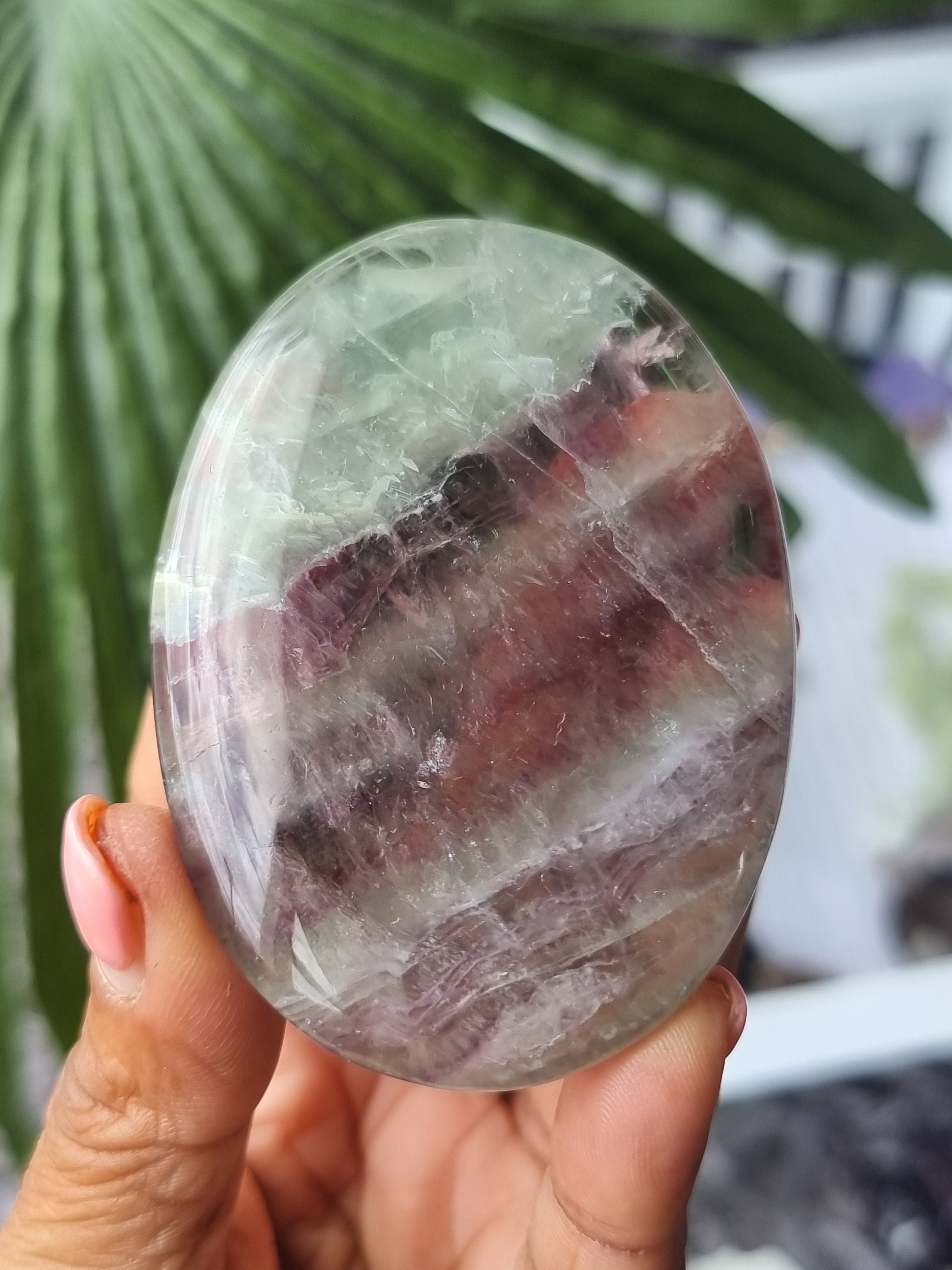 Rainbow Fluorite Palm Stone