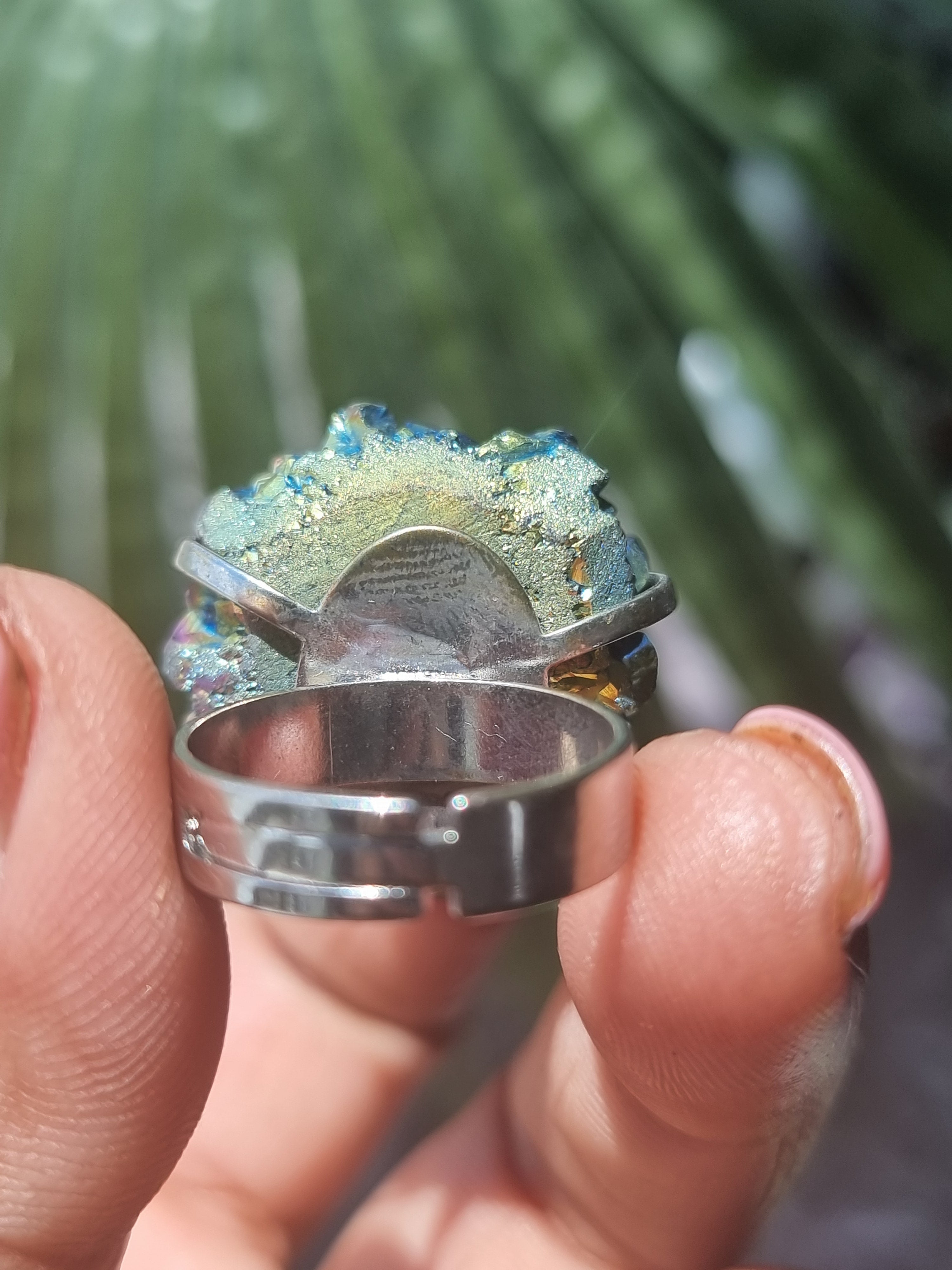 Aura Amethyst Rough Ring