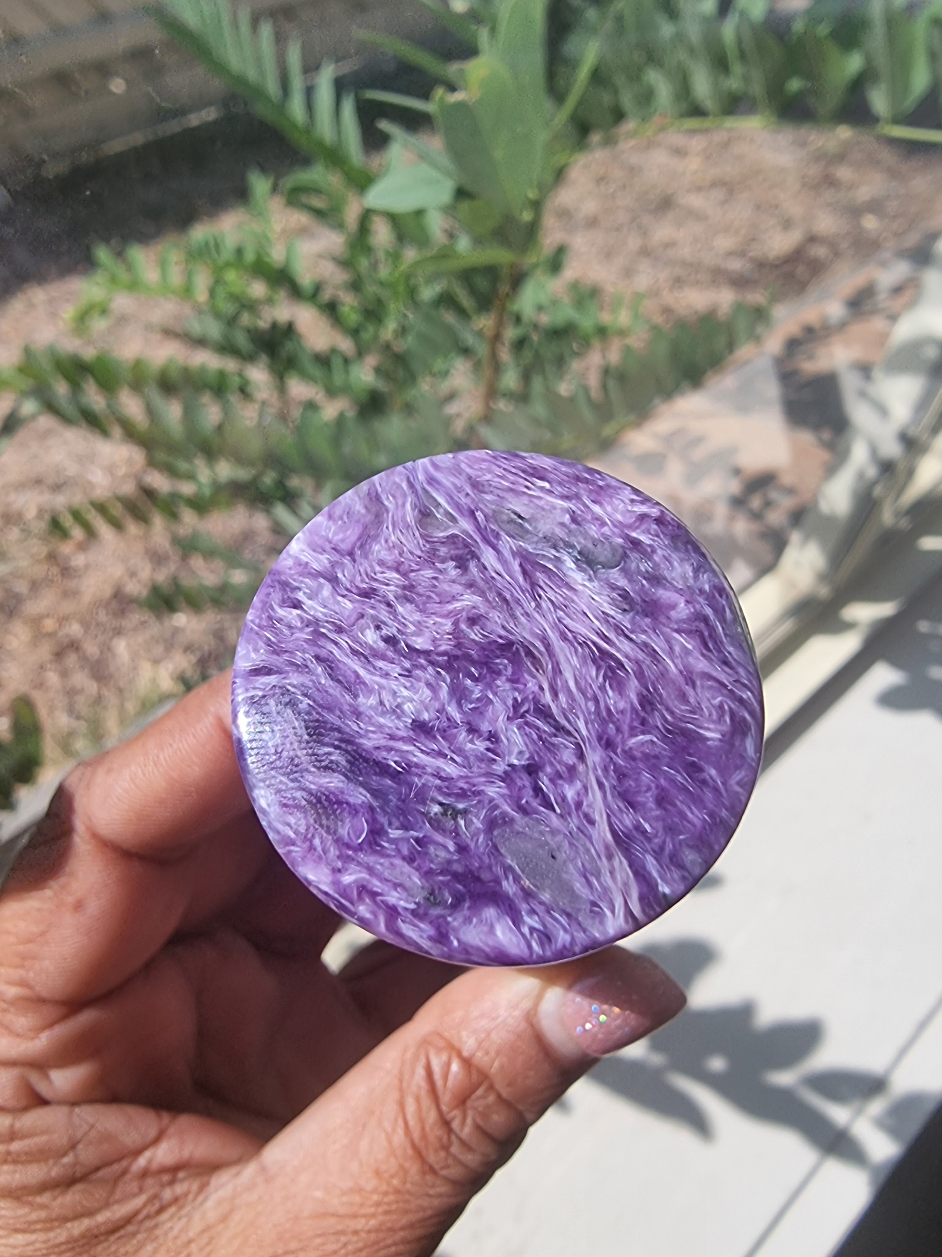 Charoite Cylinder Polished Tower