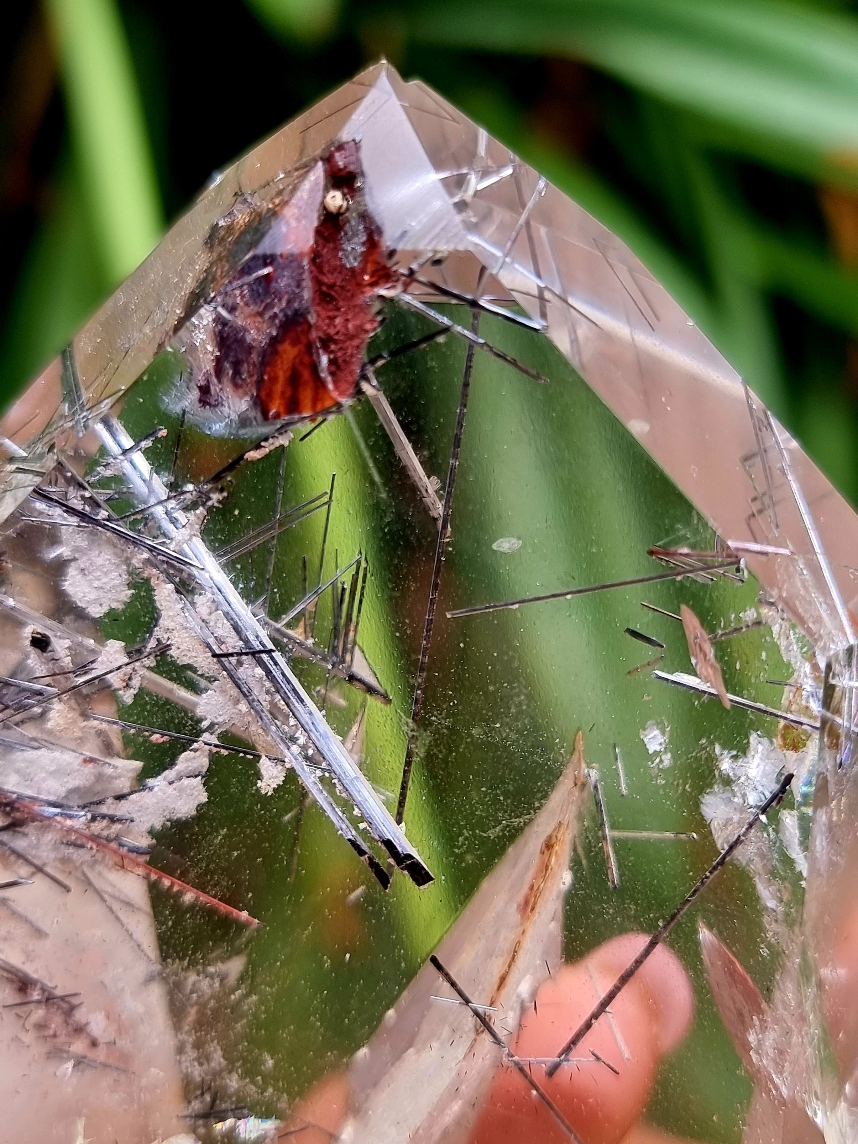 Black Tourmalated Quartz Double Terminated