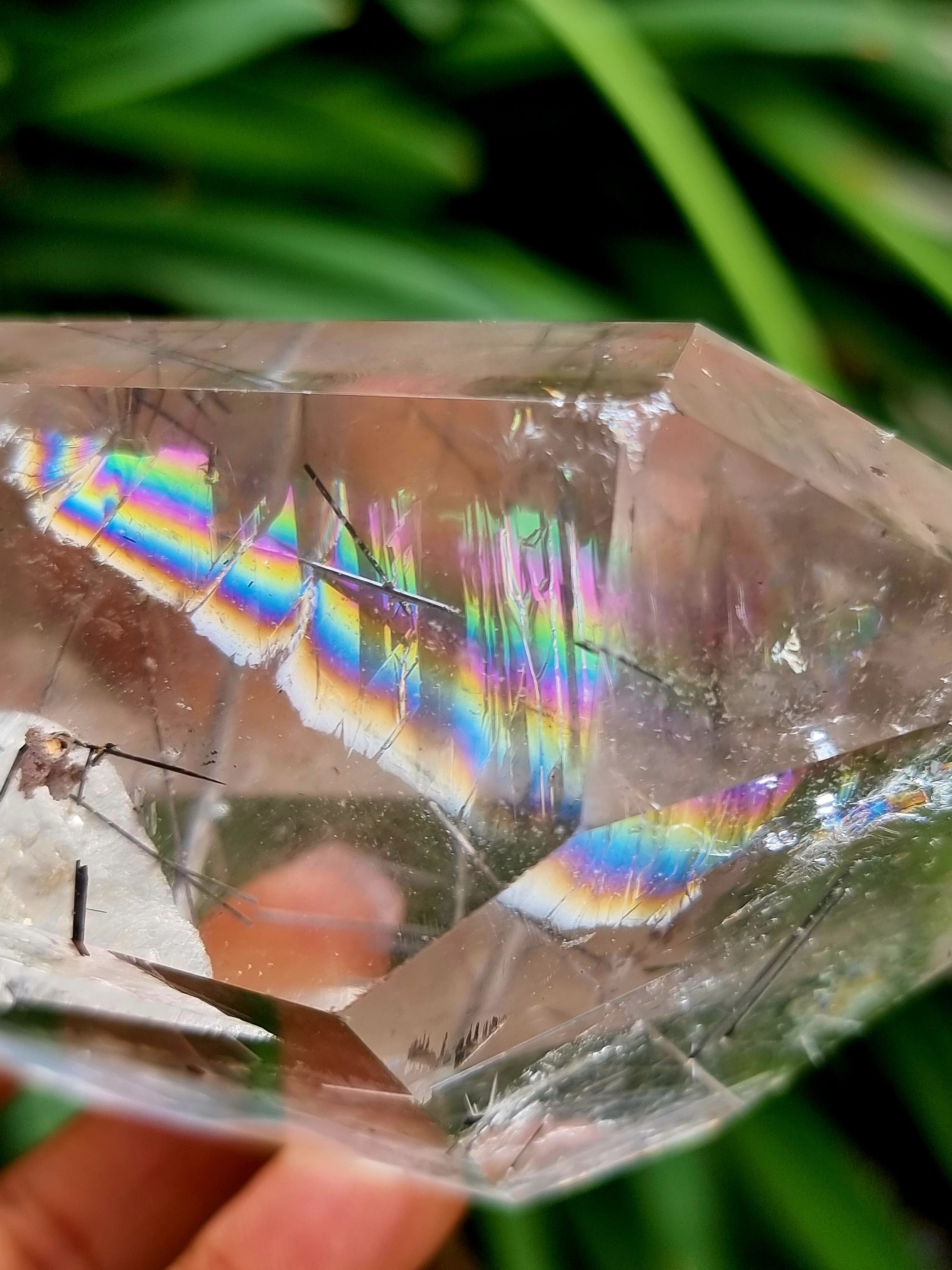 Black Tourmalated Quartz Double Terminated