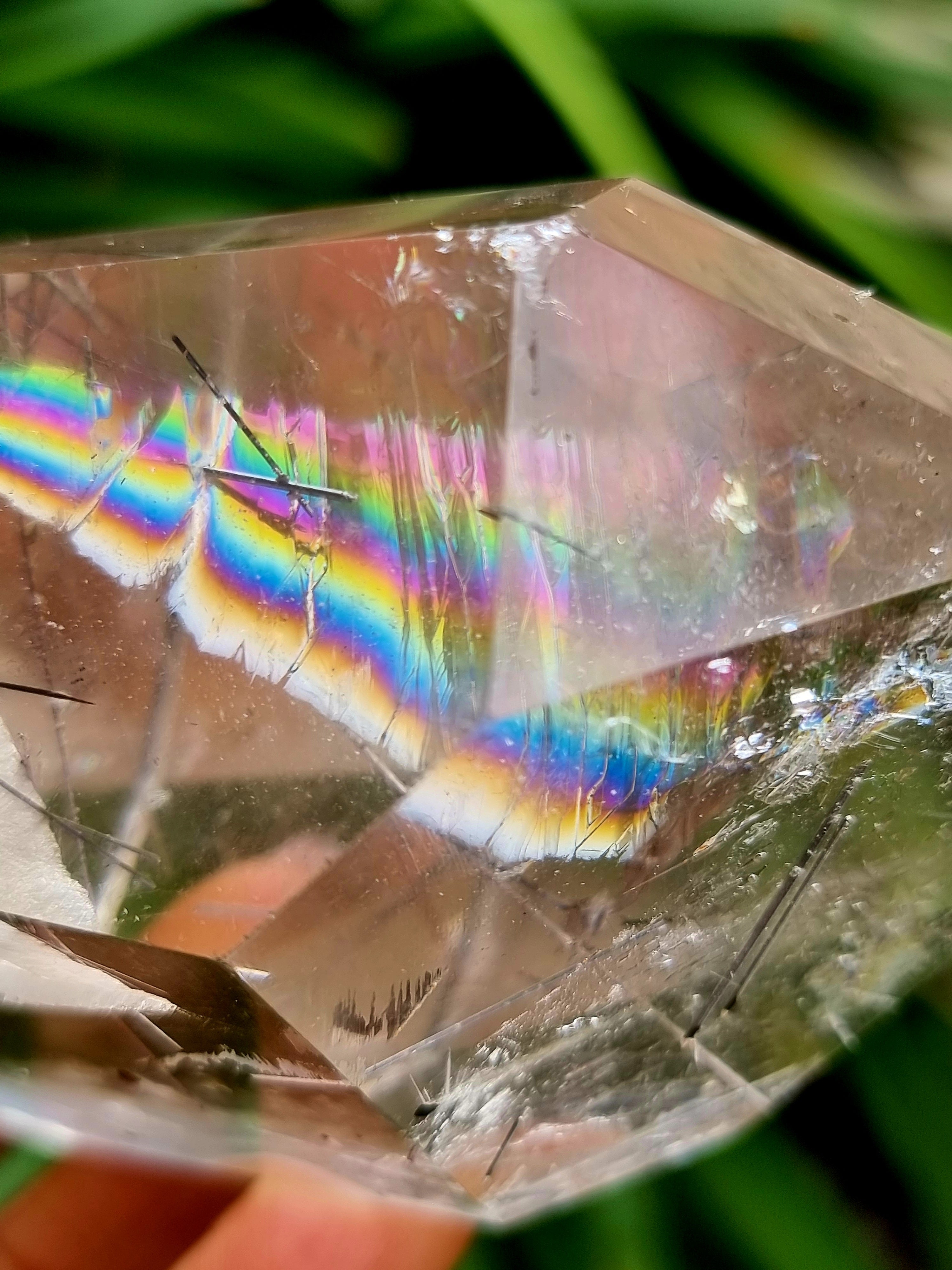 Black Tourmalated Quartz Double Terminated