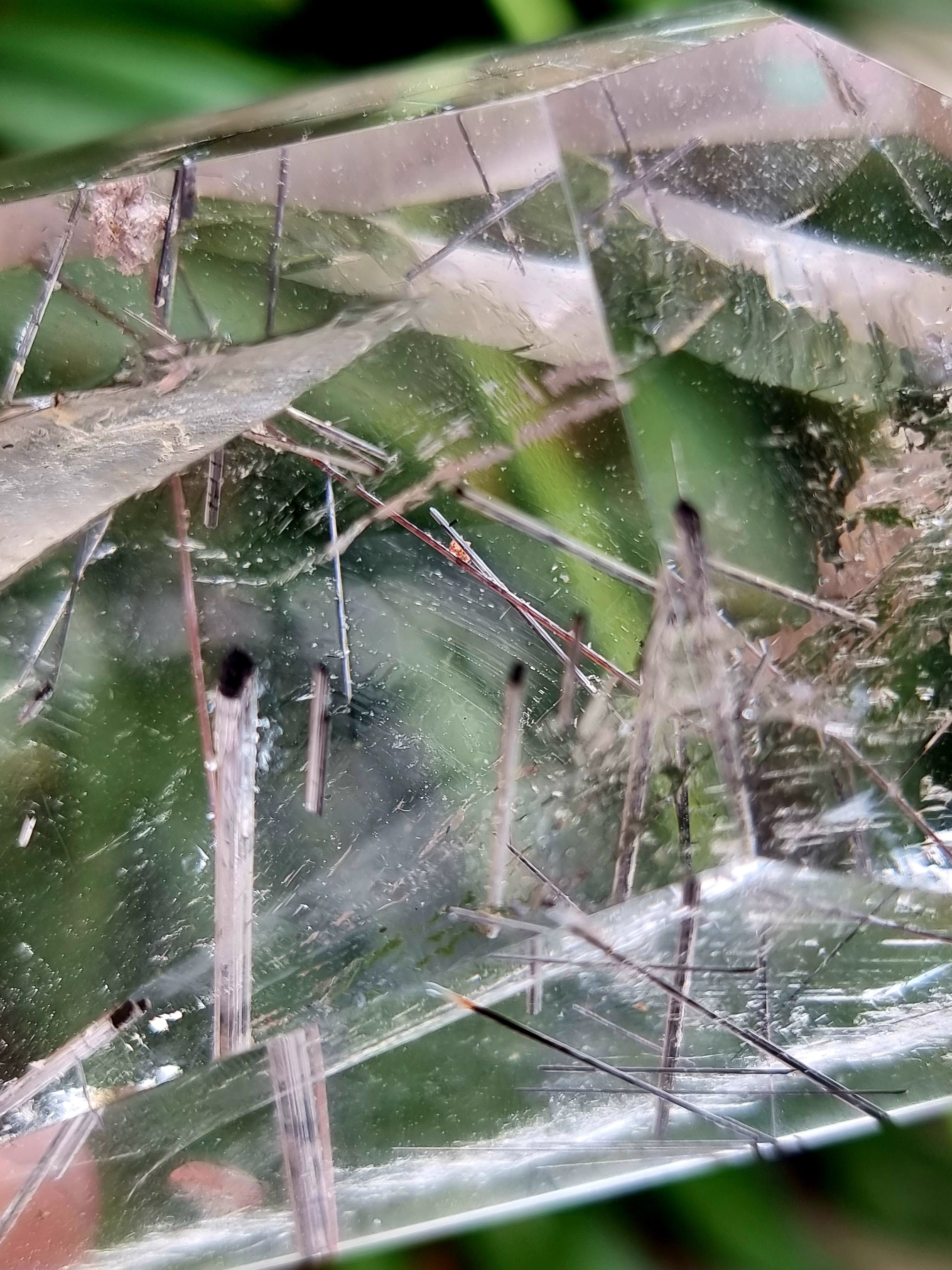 Black Tourmalated Quartz Double Terminated
