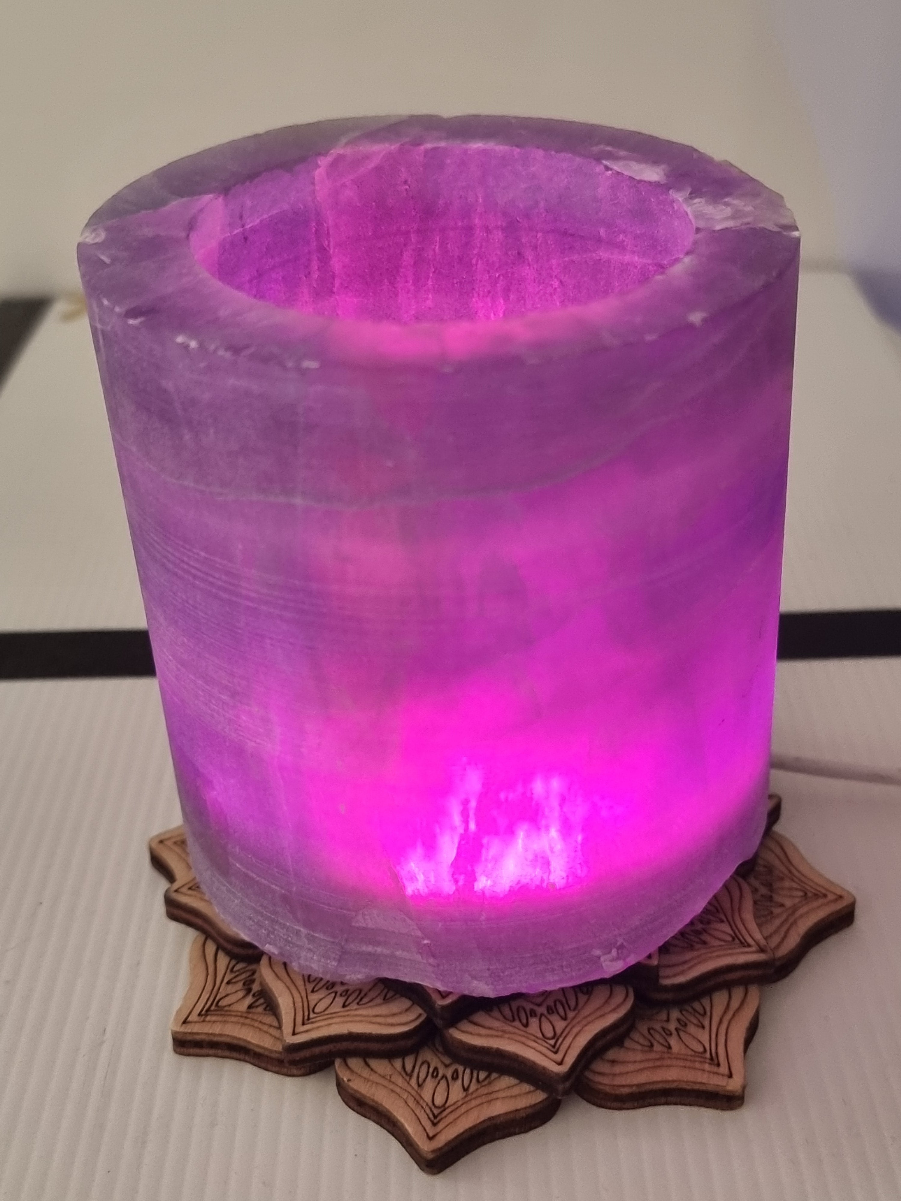 Lavender Fluorite Lamp