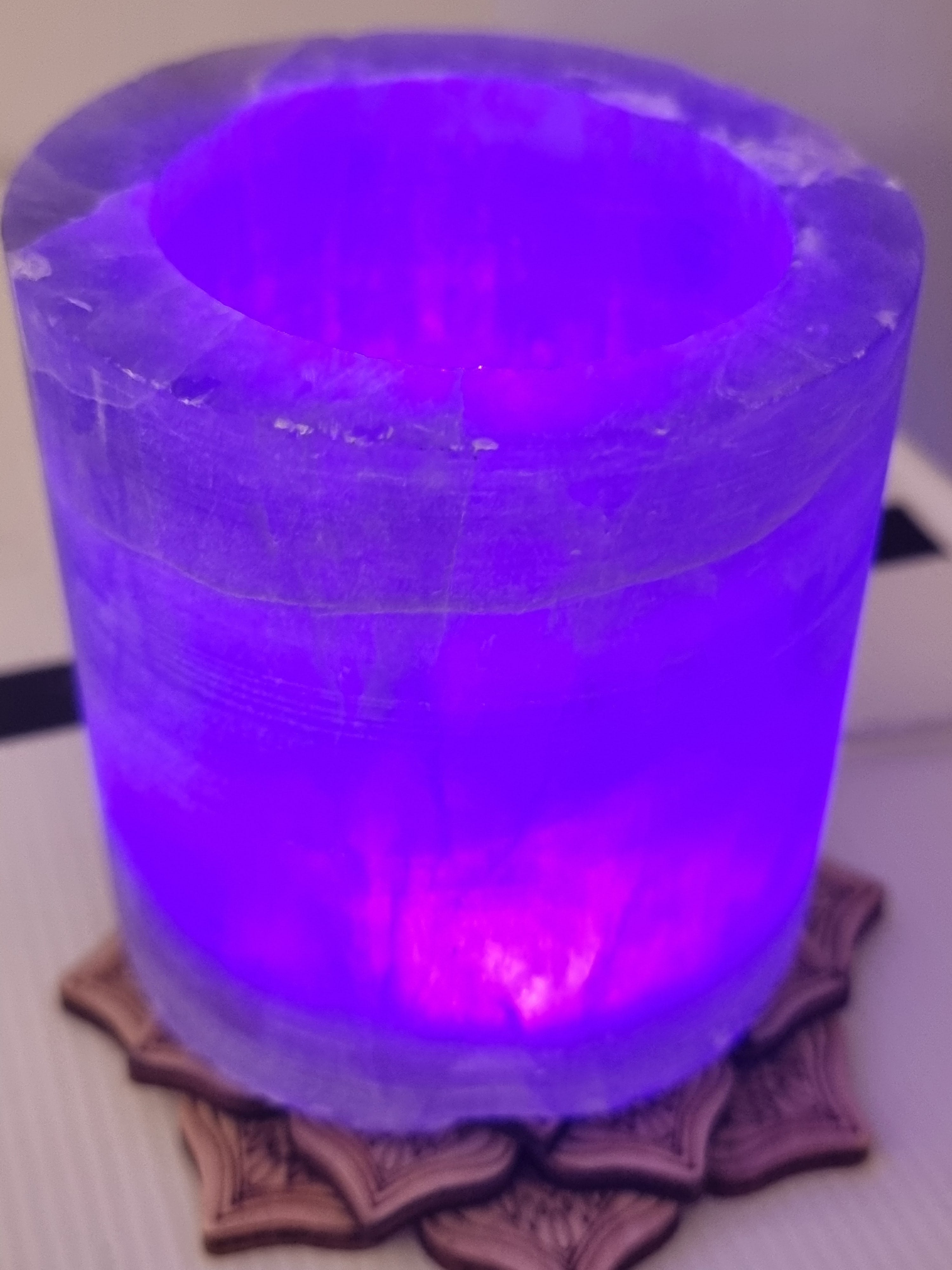 Lavender Fluorite Lamp