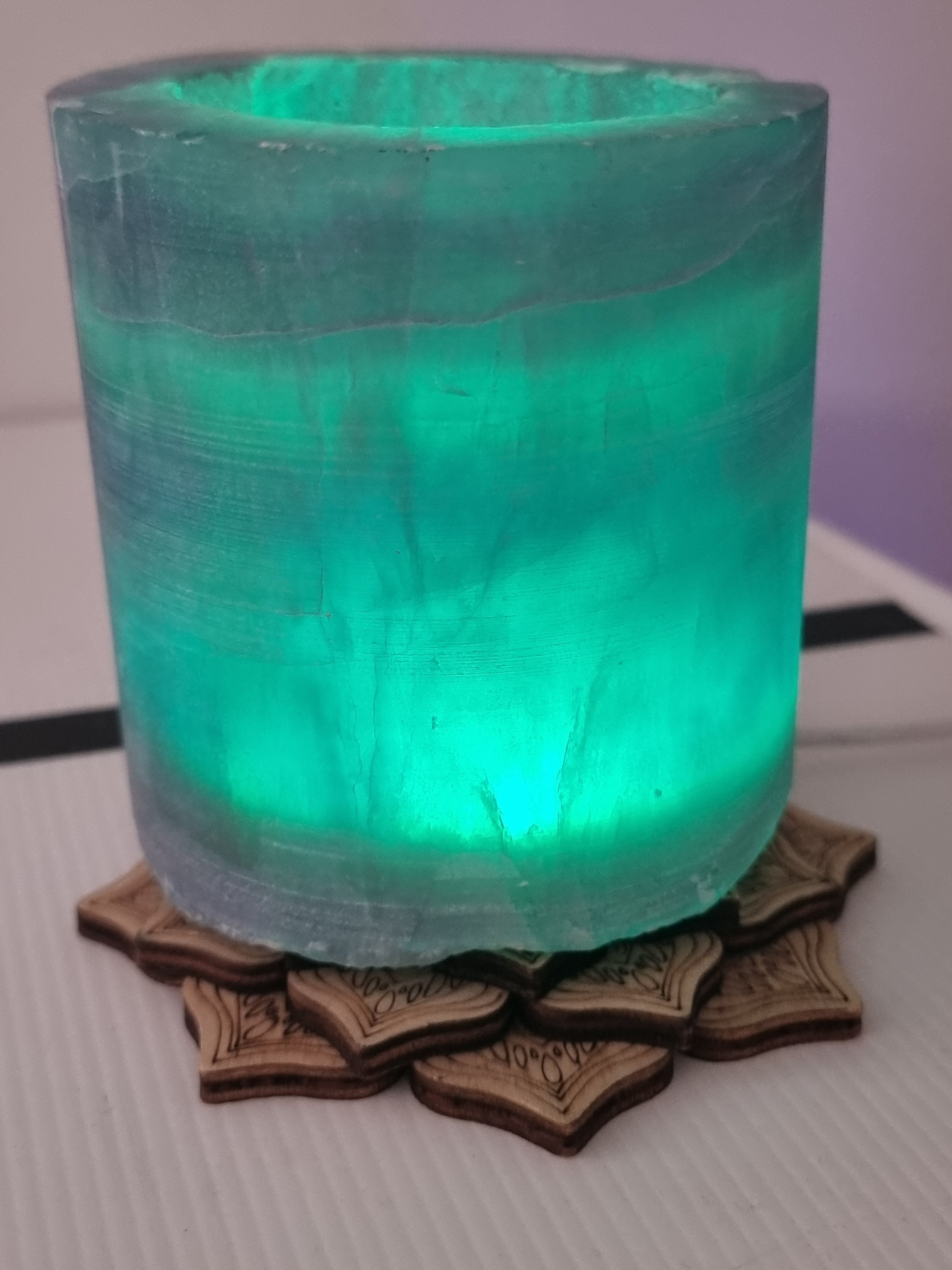 Lavender Fluorite Lamp