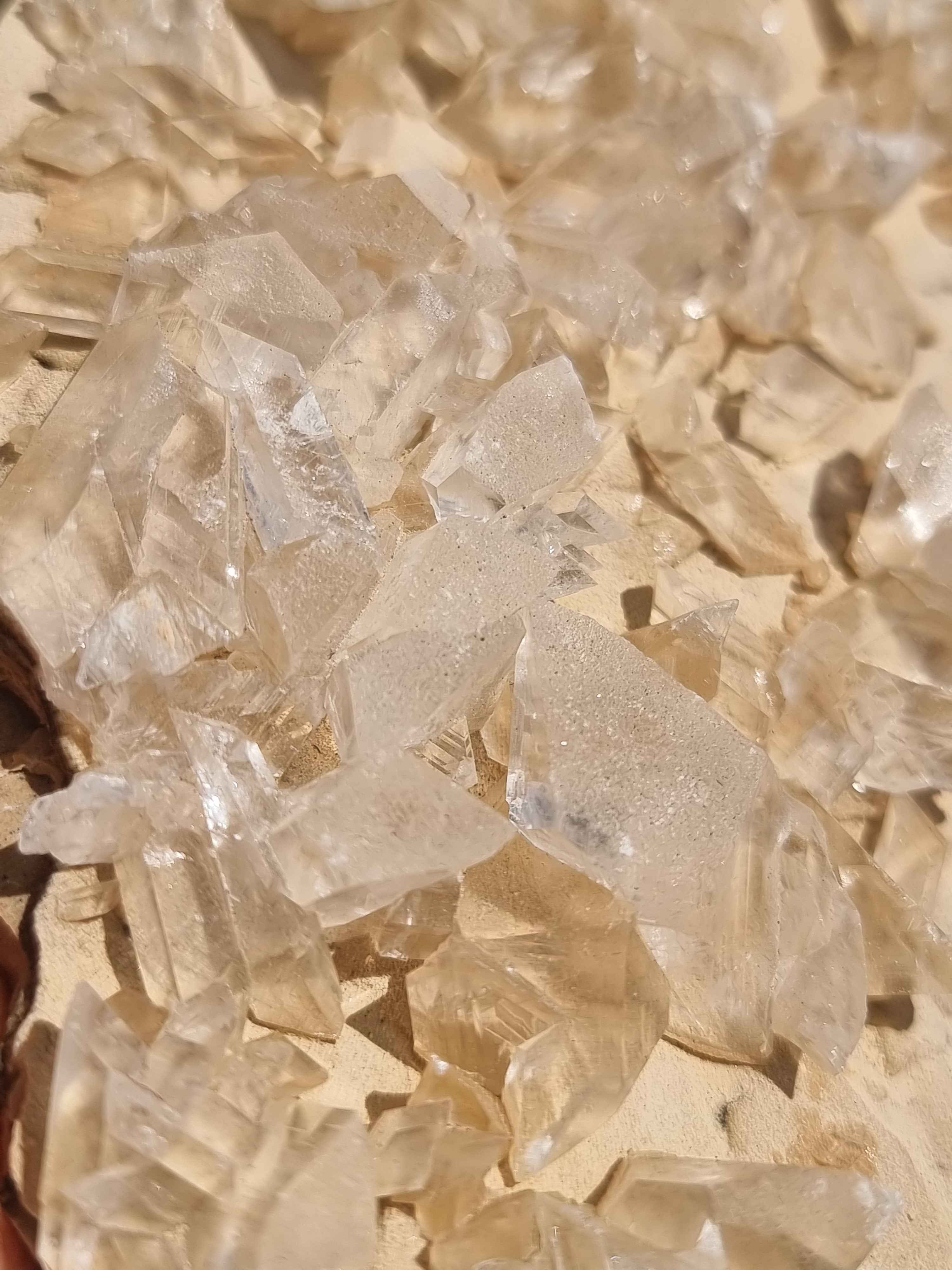 Selenite Cluster in Matrix
