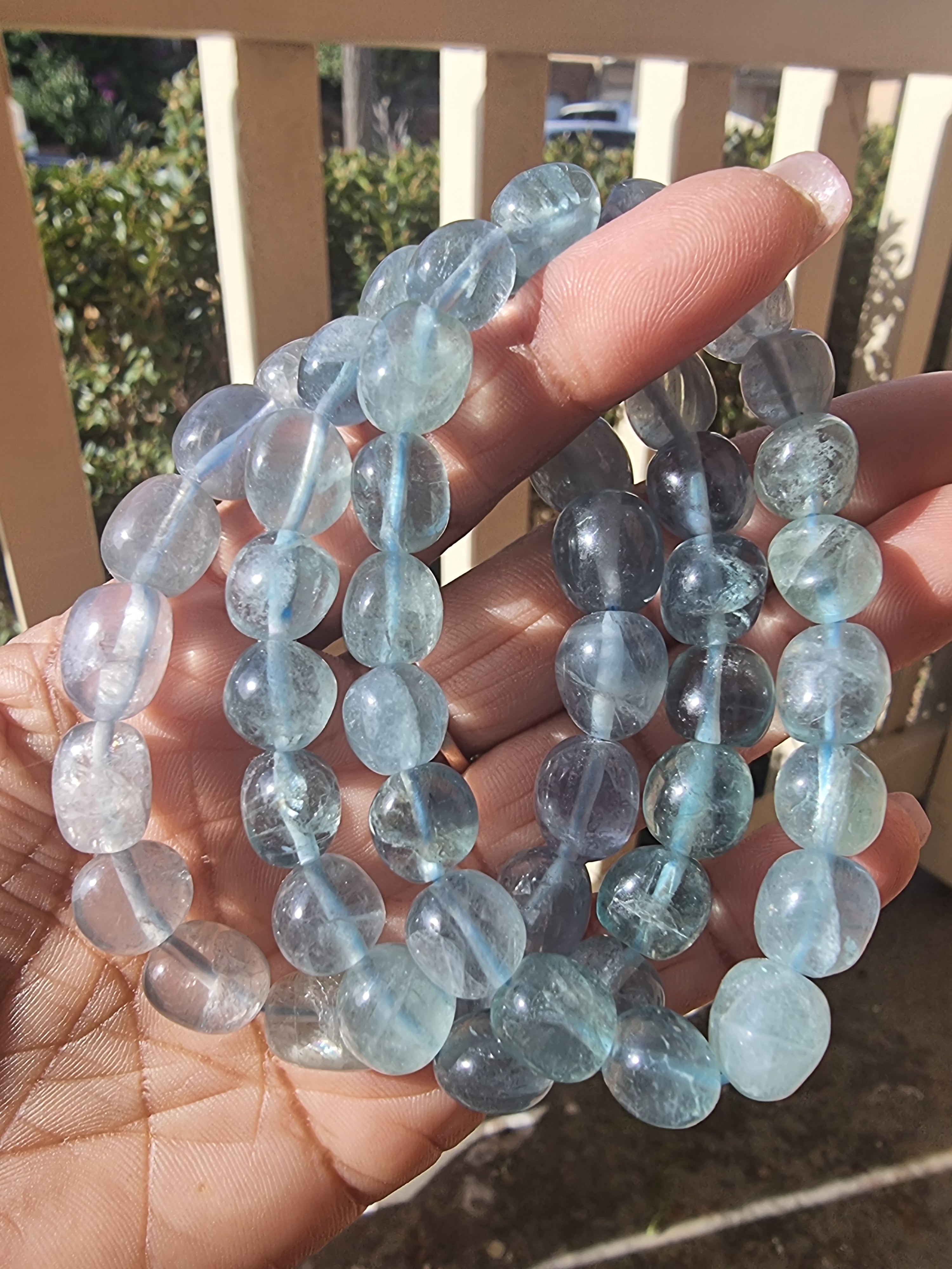Blue Green Fluorite Bracelet