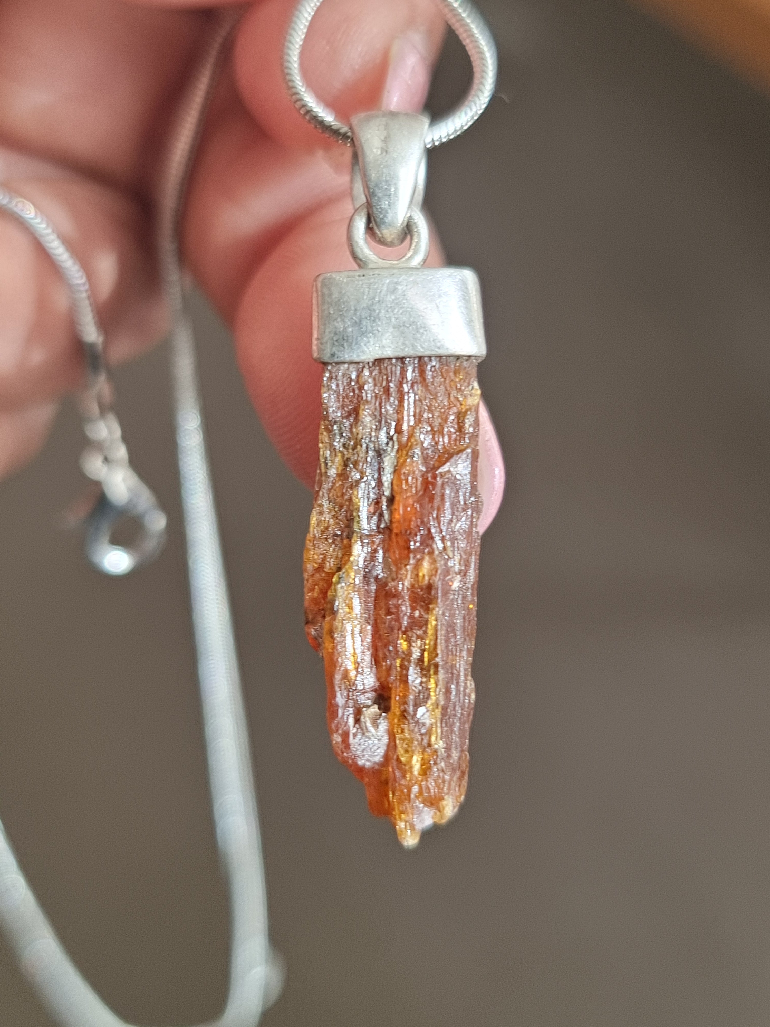 Orange Kyanite Pendant