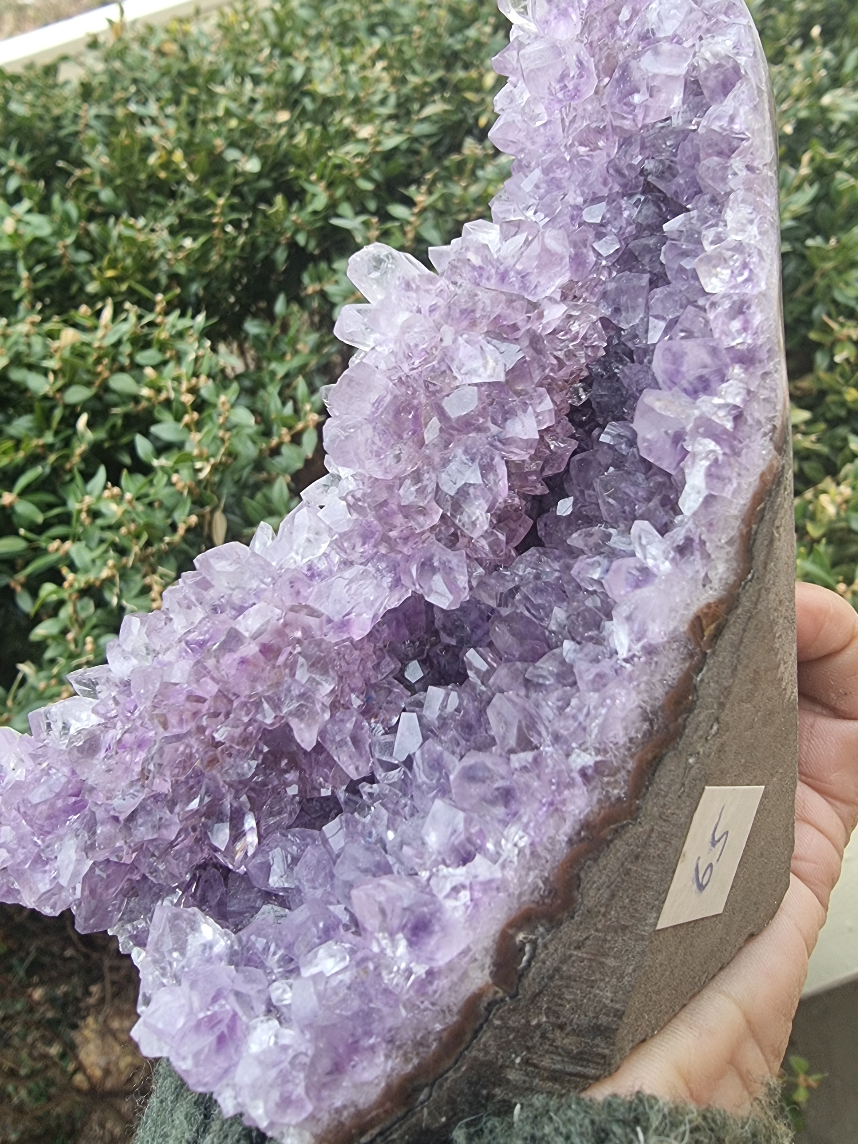 Amethyst Cluster with Stalactite Flower Layer