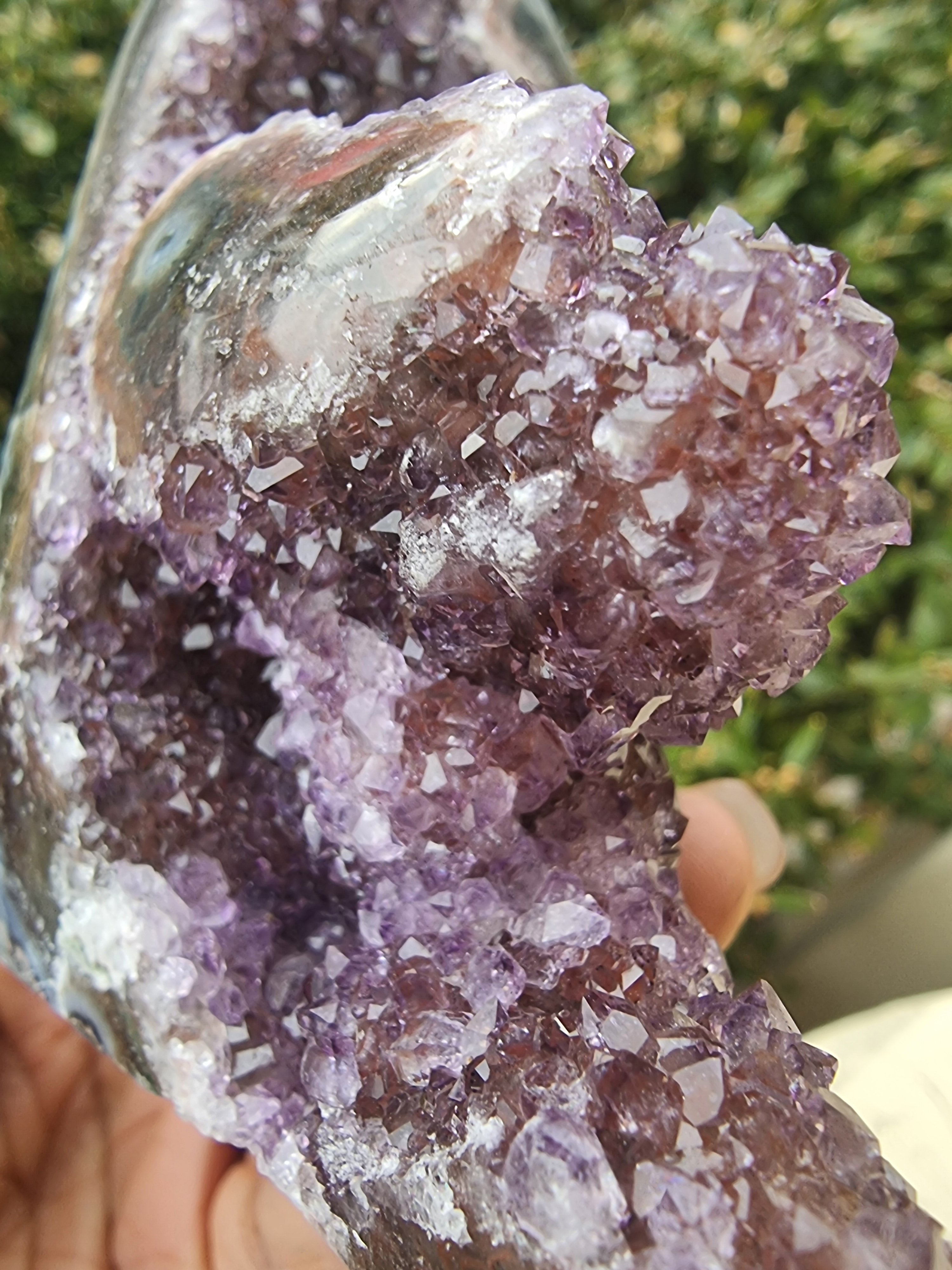 Amethyst Cluster with Stalactite Flower