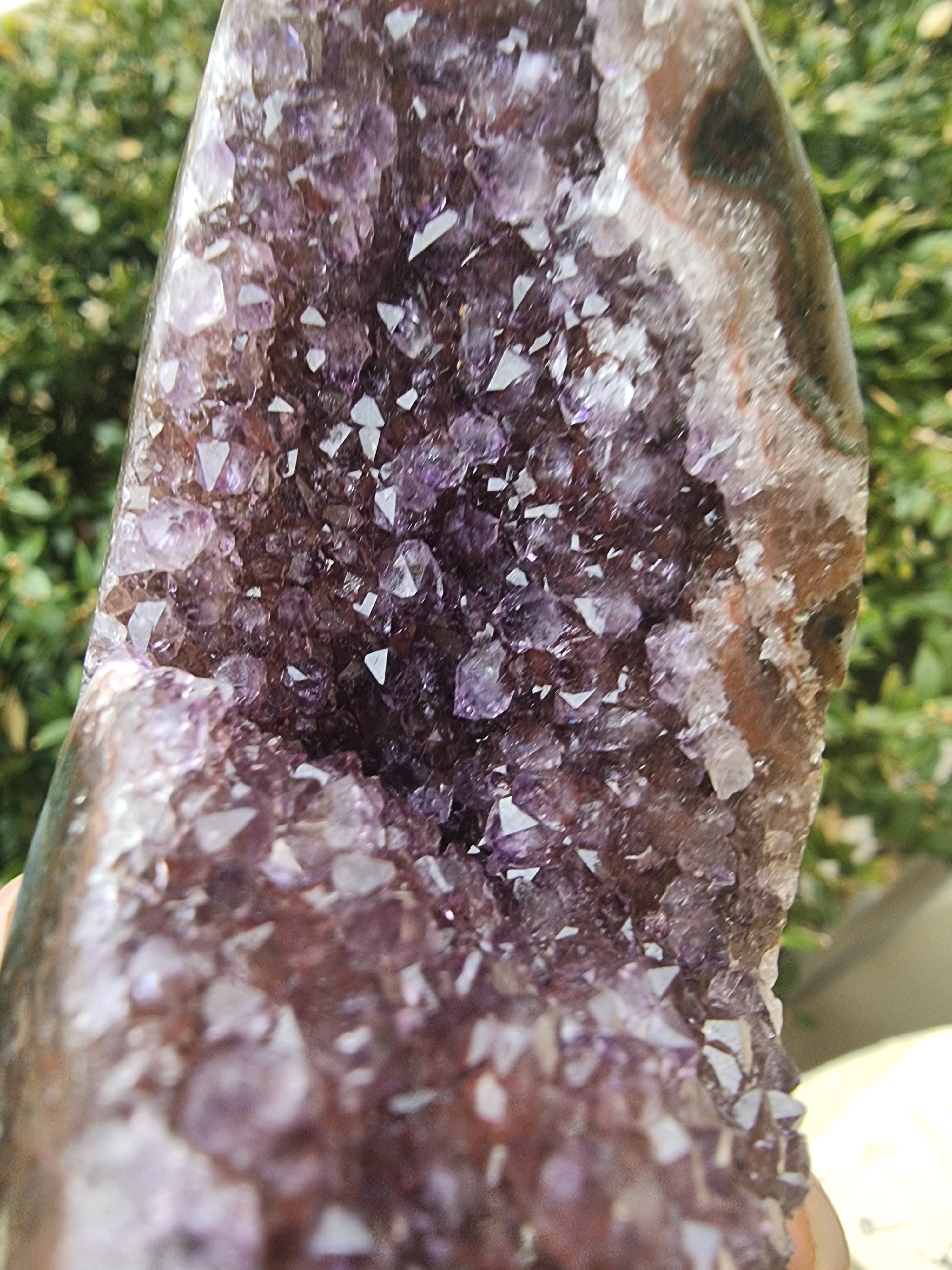 Amethyst Cluster with Stalactite Flower