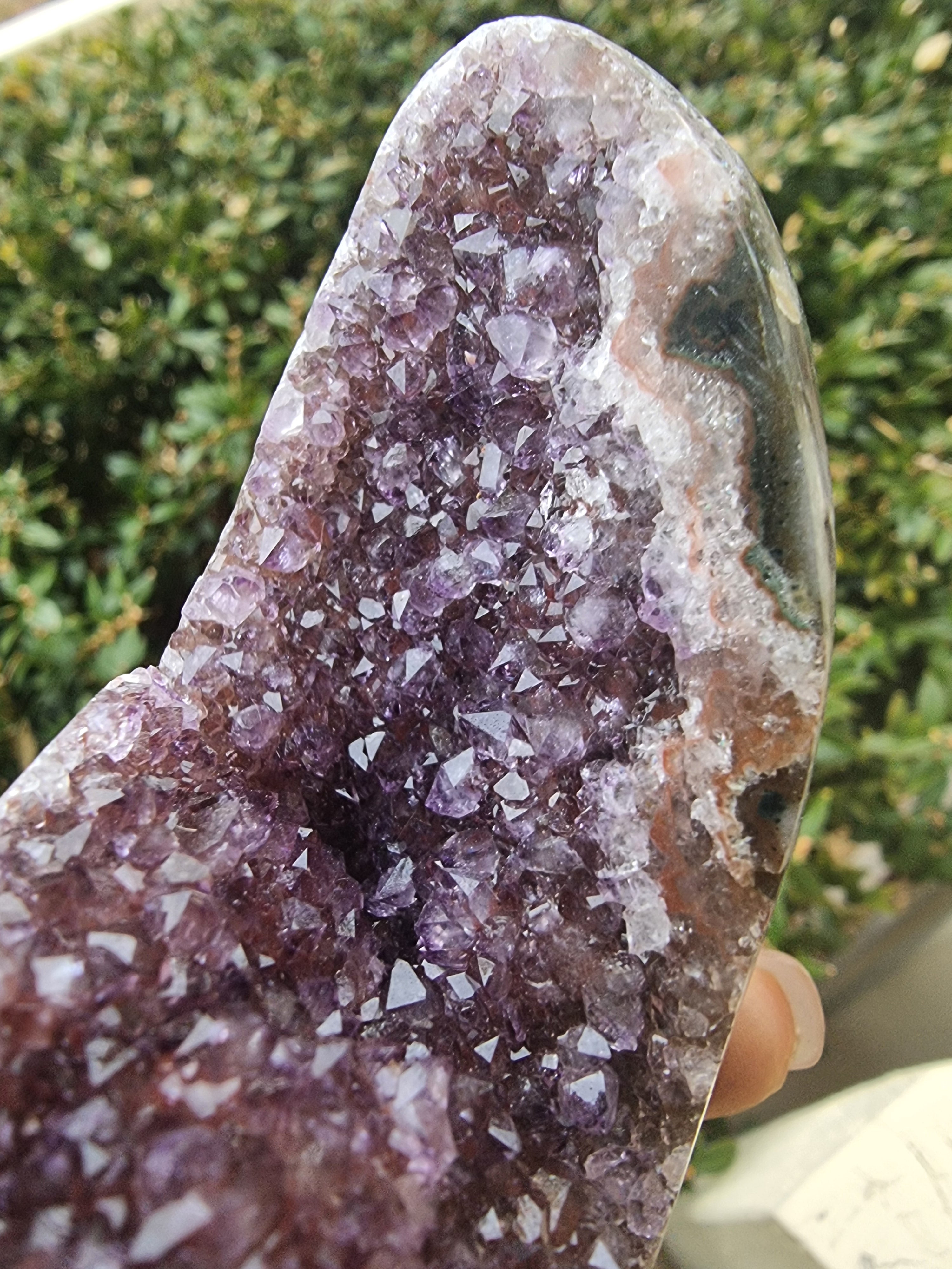 Amethyst Cluster with Stalactite Flower
