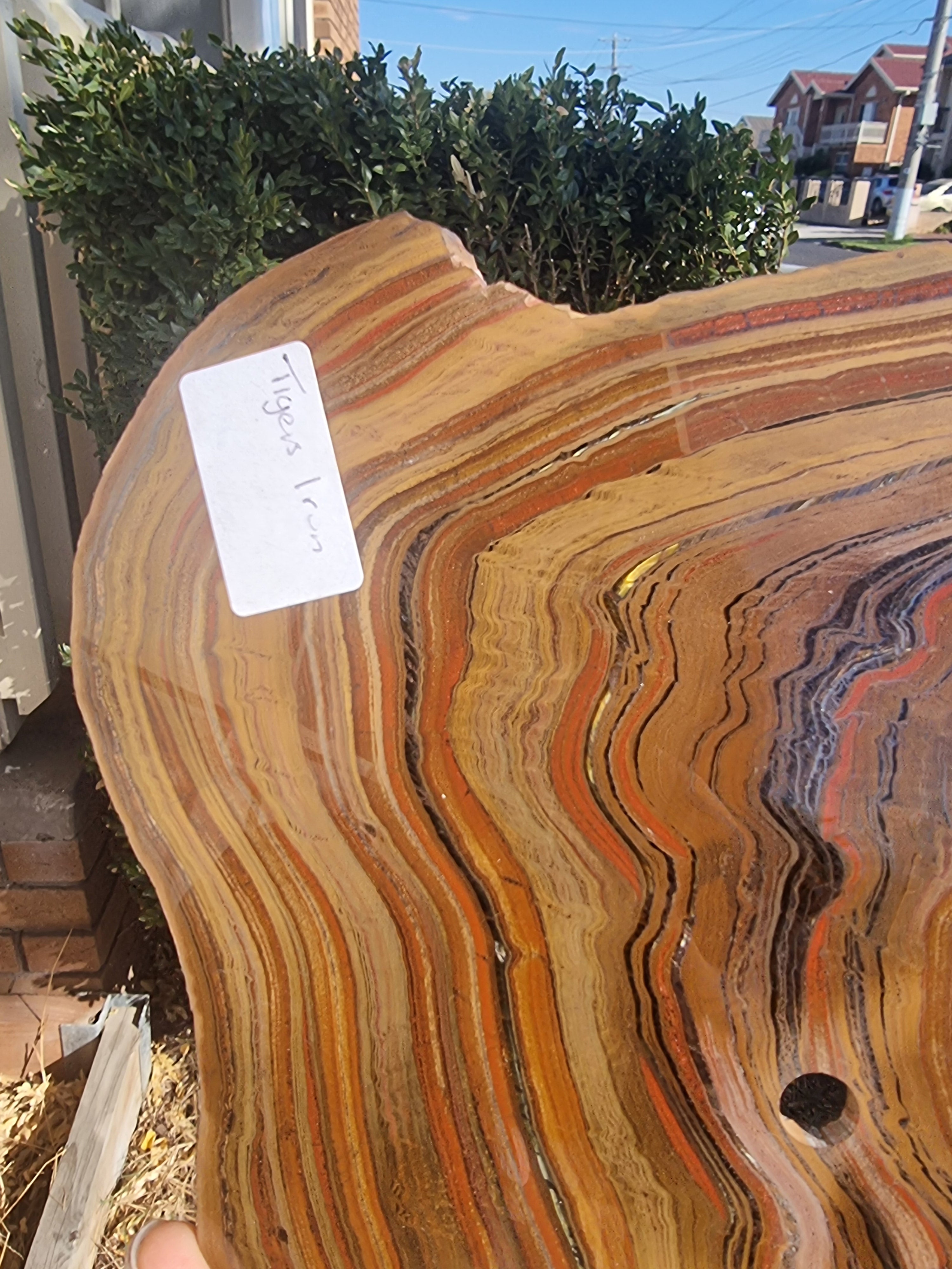 Tigers eye with Hematite Rough Slab Large