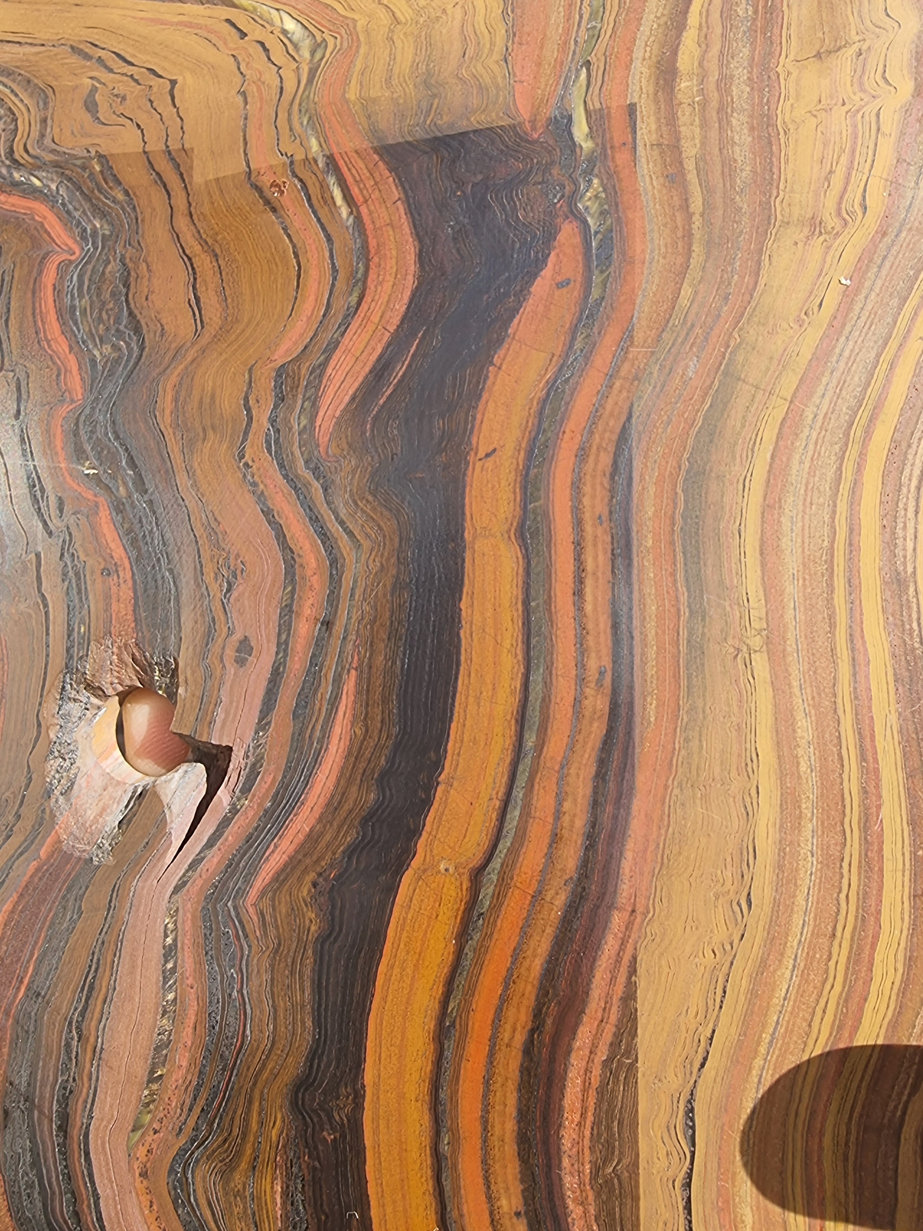 Tigers eye with Hematite Rough Slab Large