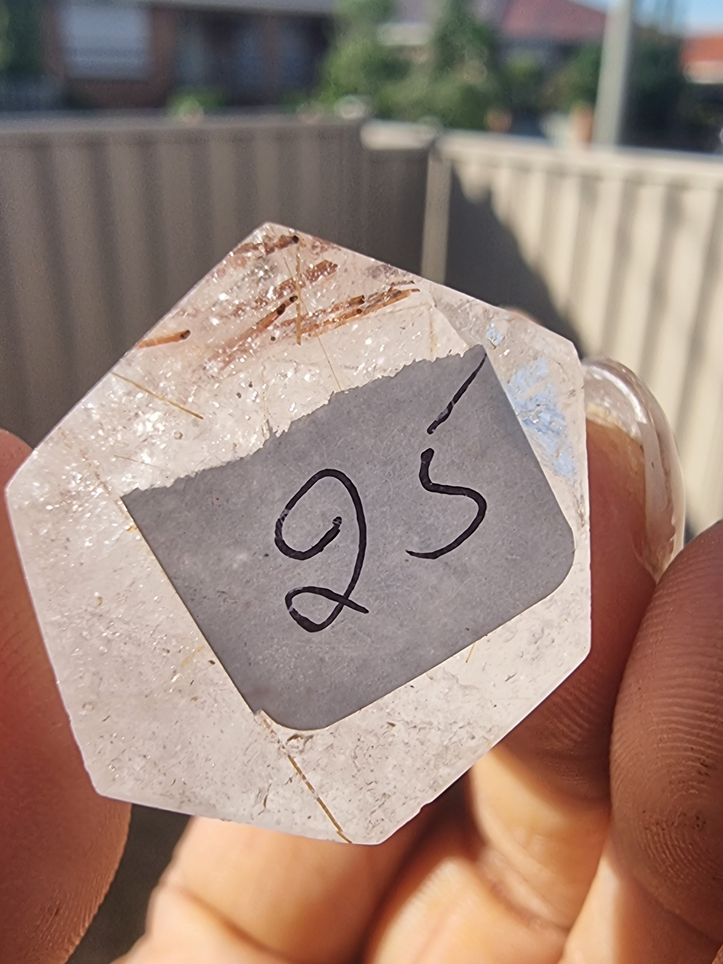 Copper Rutile In Quartz Point