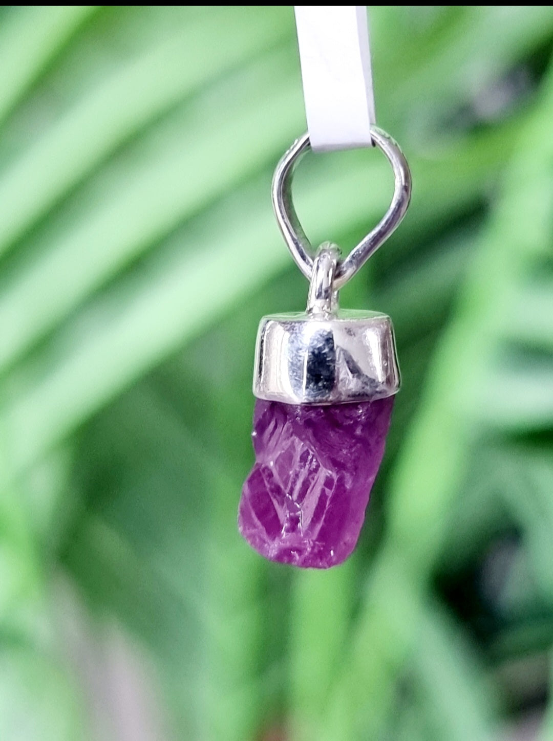 Ruby Pendant in Sterling Silver