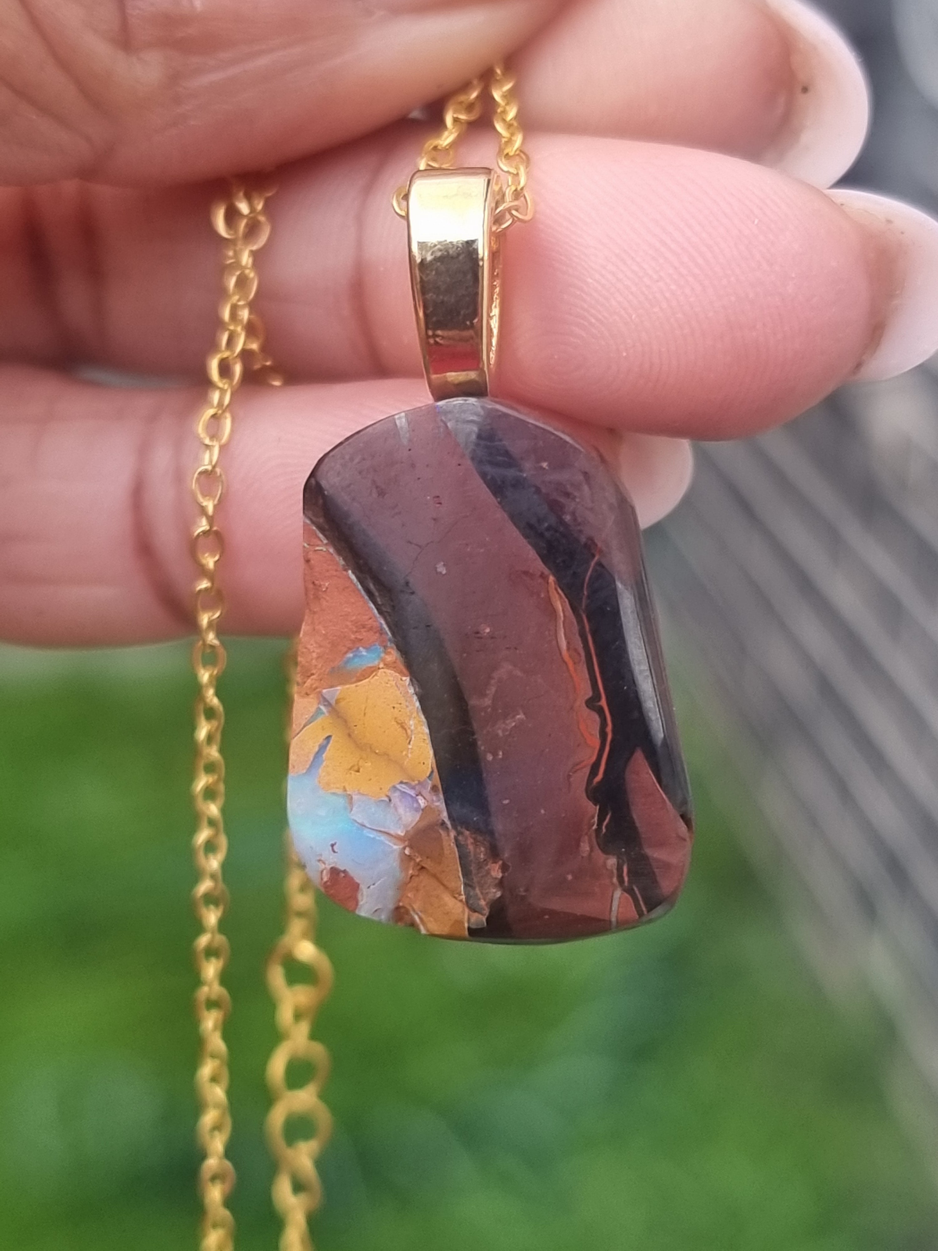Australian Boulder Opal Pendant
