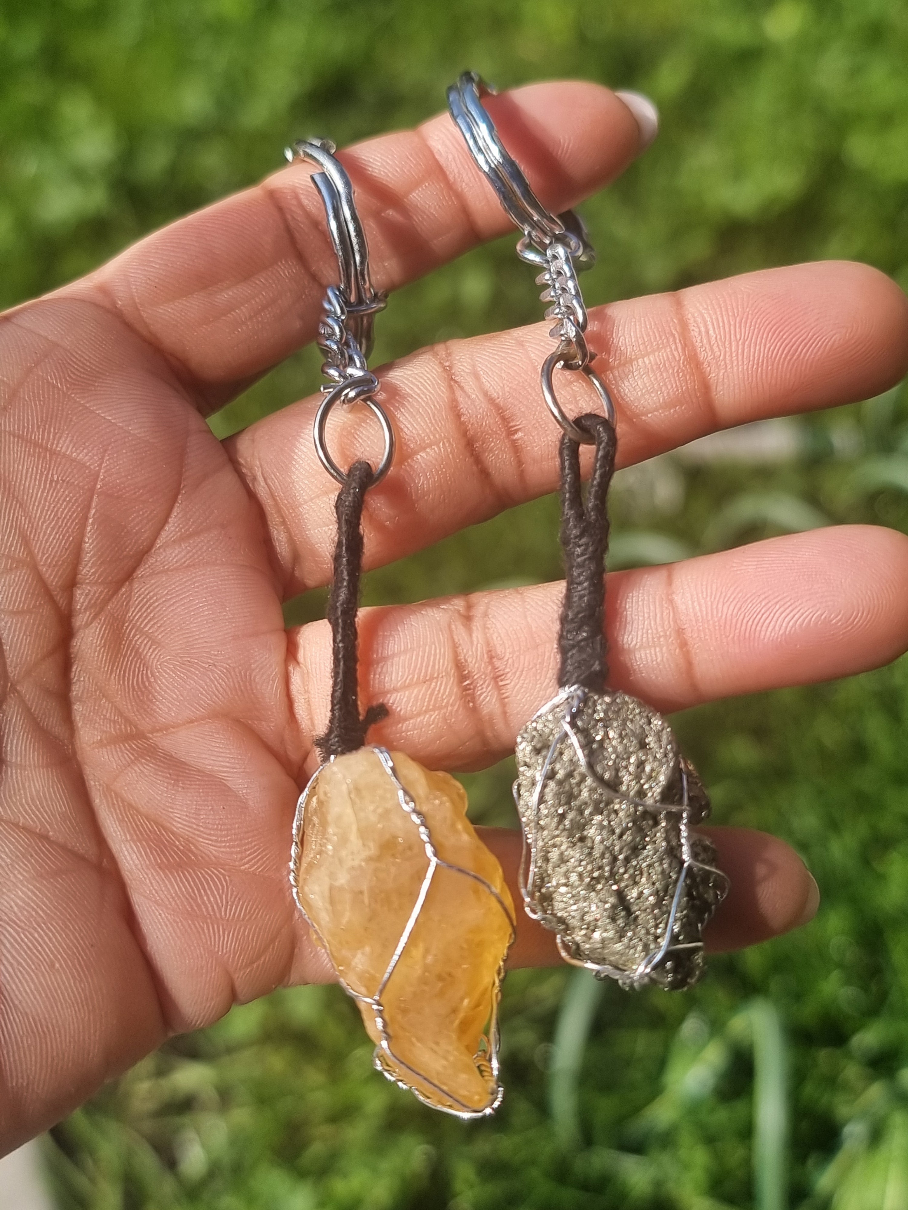 Keychain Pyrite and Calcite