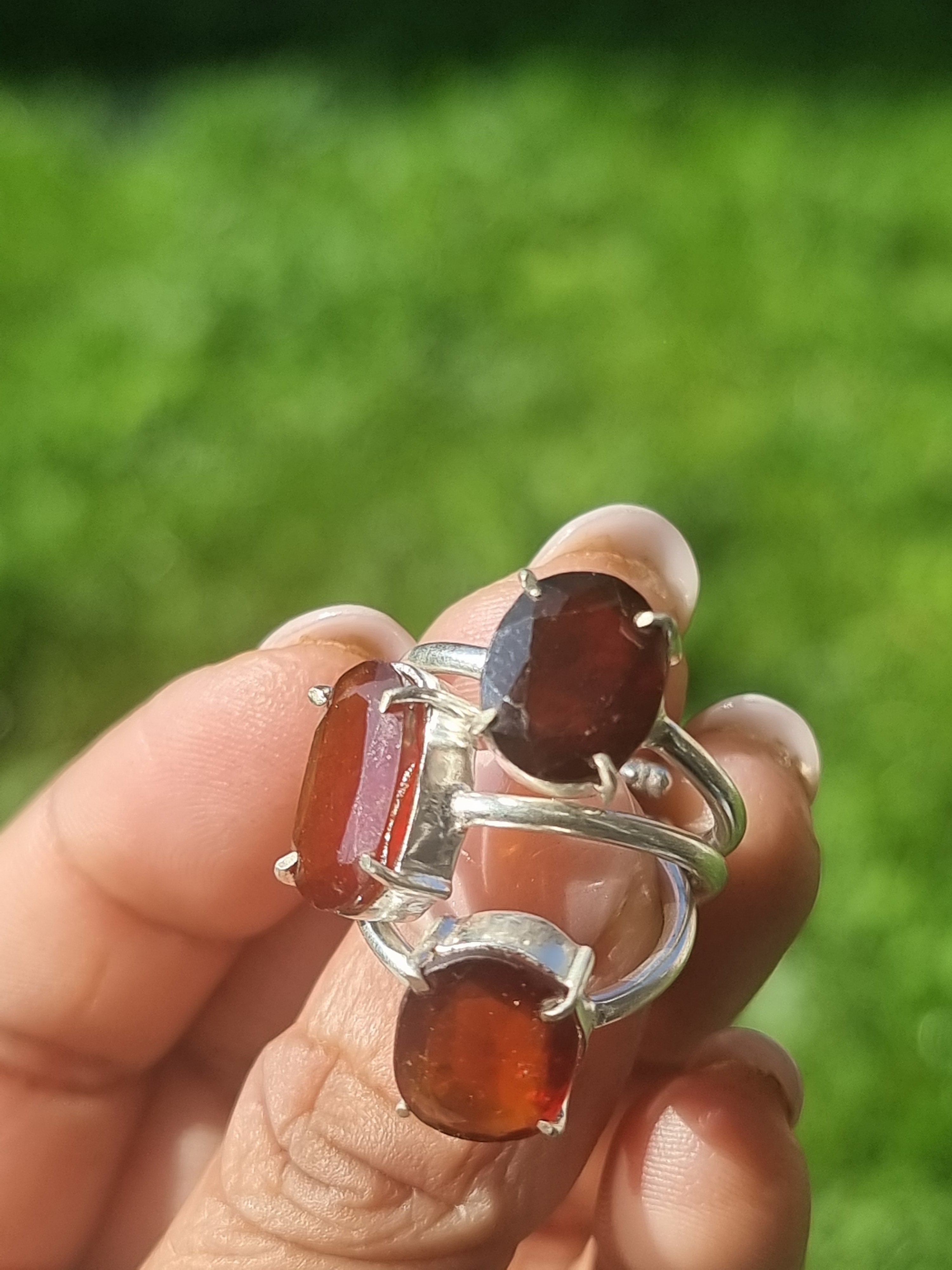 Hessonite Garnet Ring
