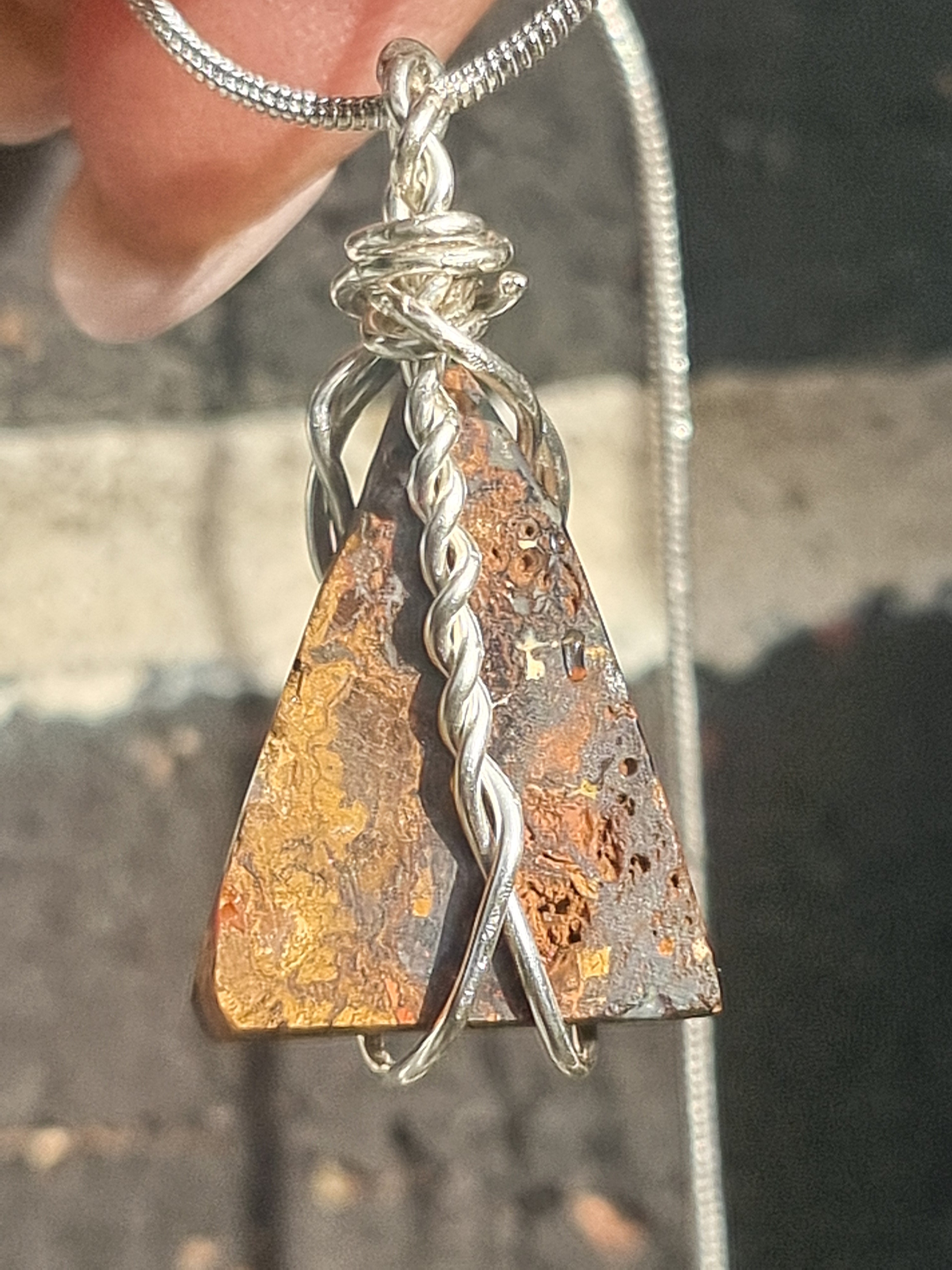 Boulder Opal Silver Pendant