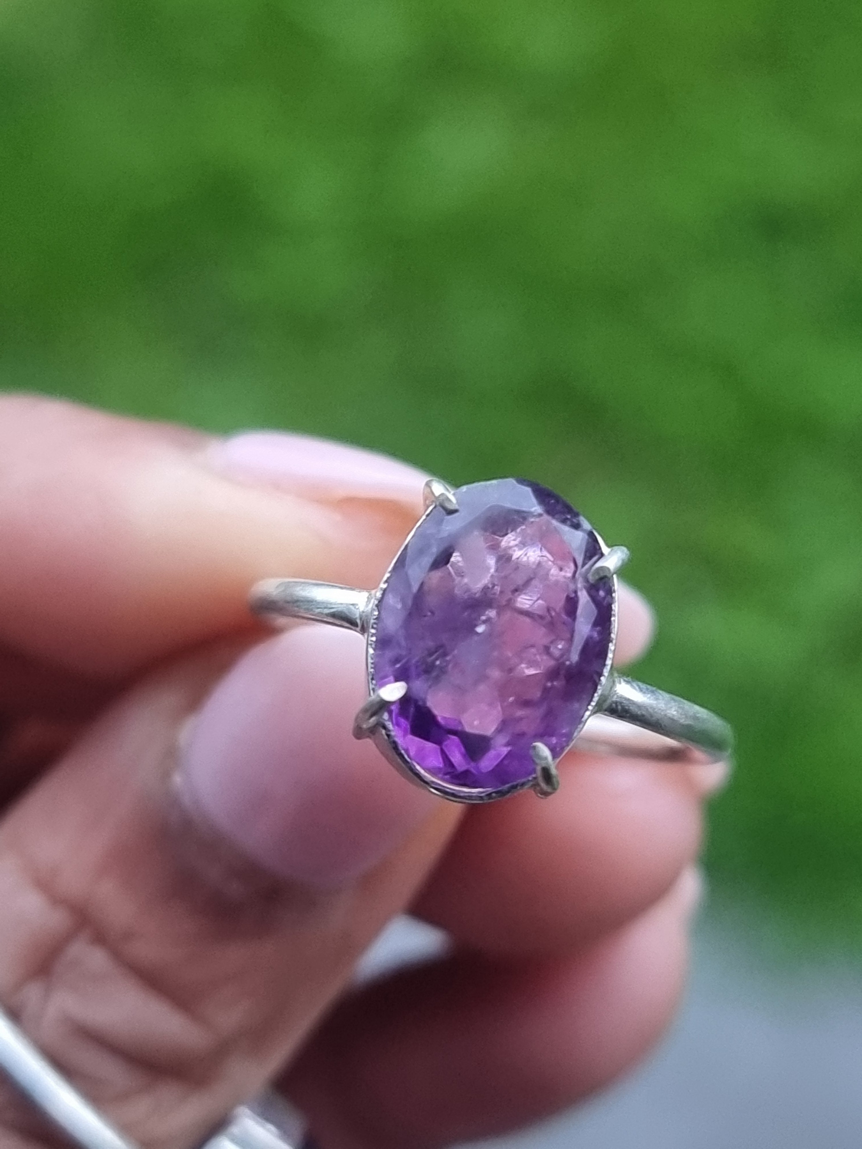 Amethyst Tibetan Silver Ring