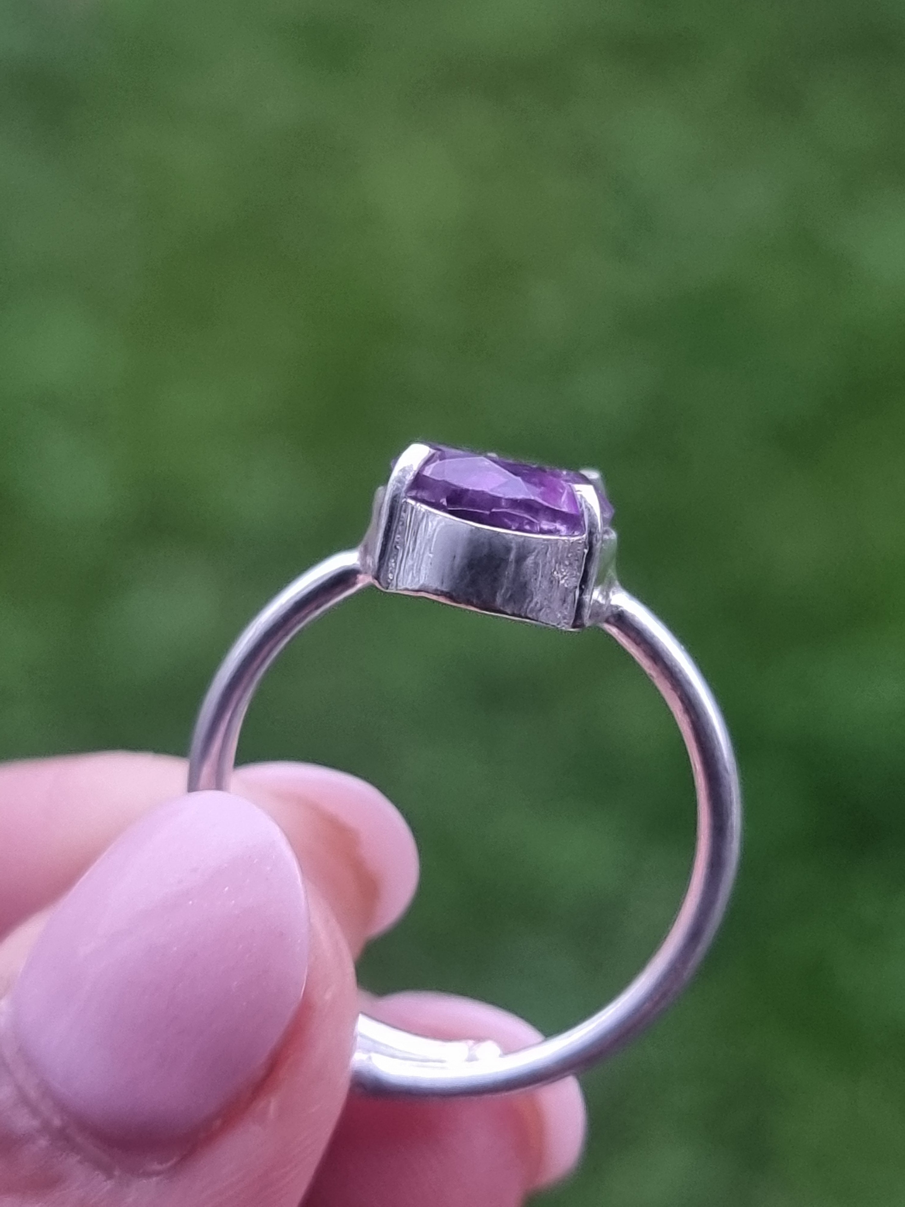 Amethyst Tibetan Silver Ring