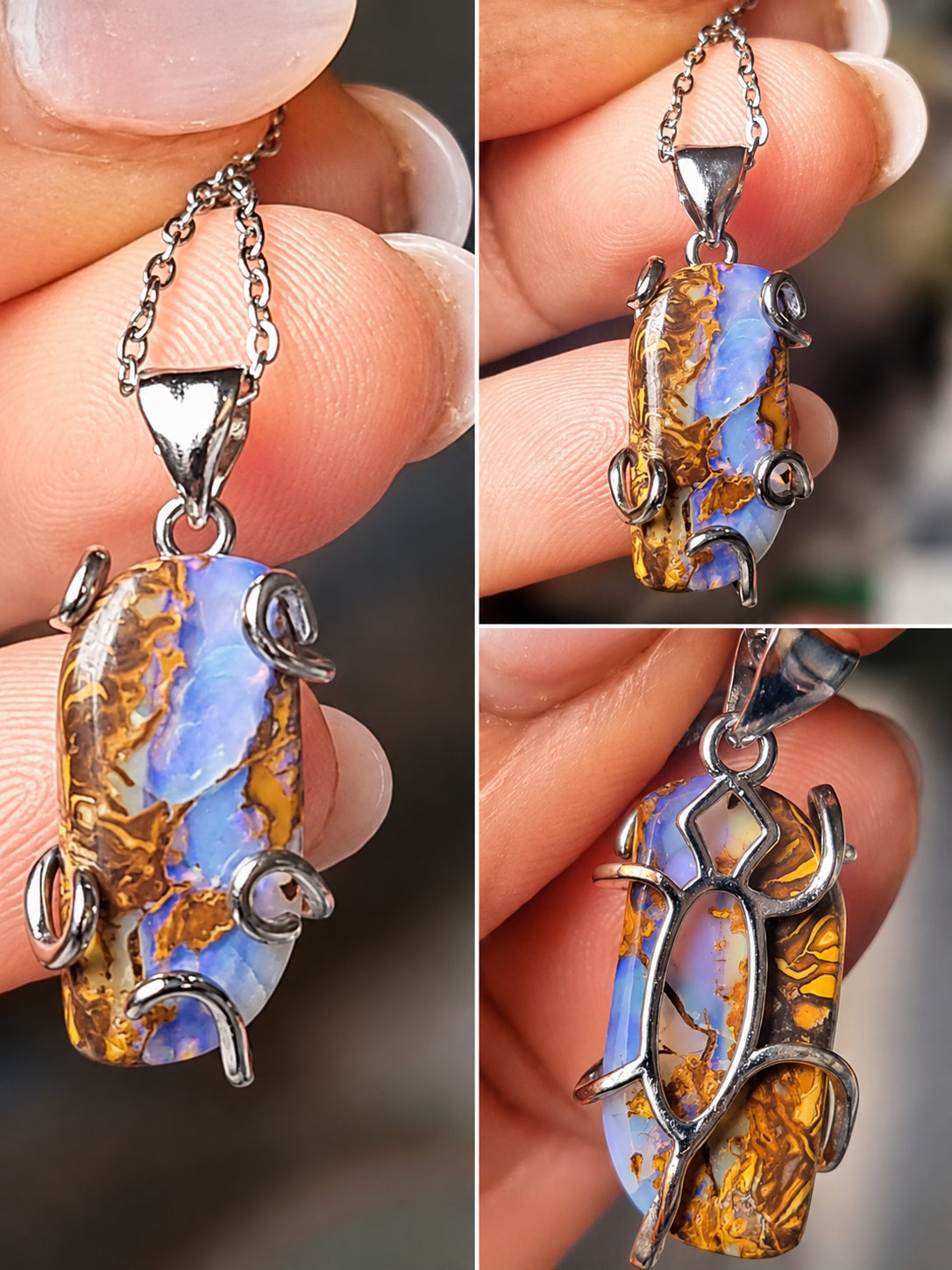 Australian Boulder Opal Pendant