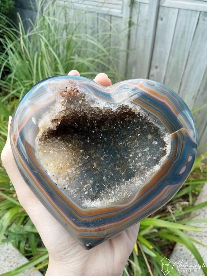 Banded Agate Heart Brazil