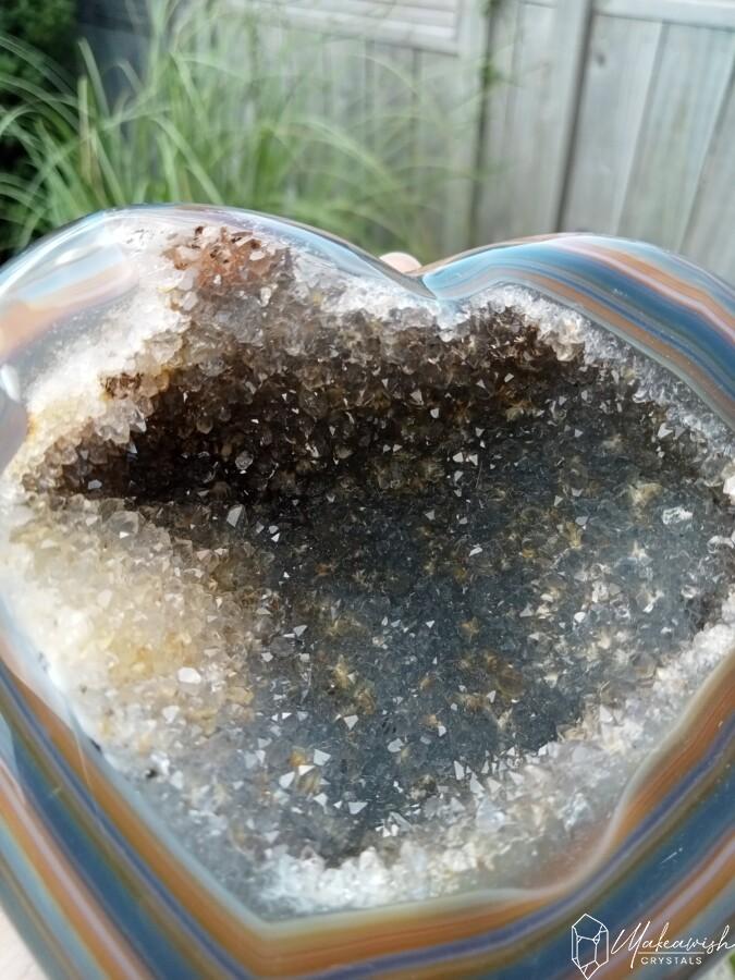 Banded Agate Heart Brazil