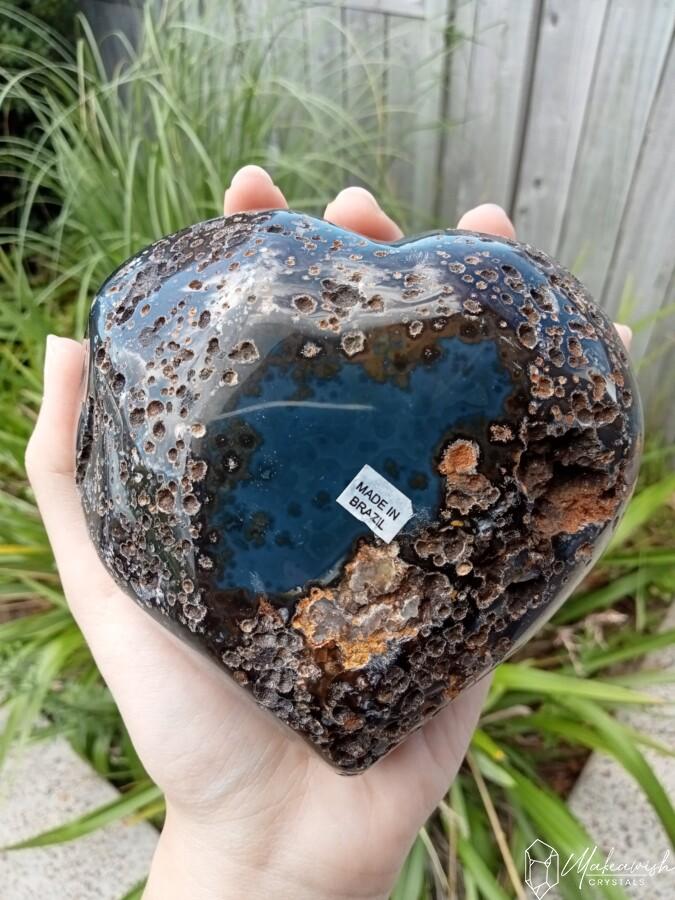 Banded Agate Heart Brazil
