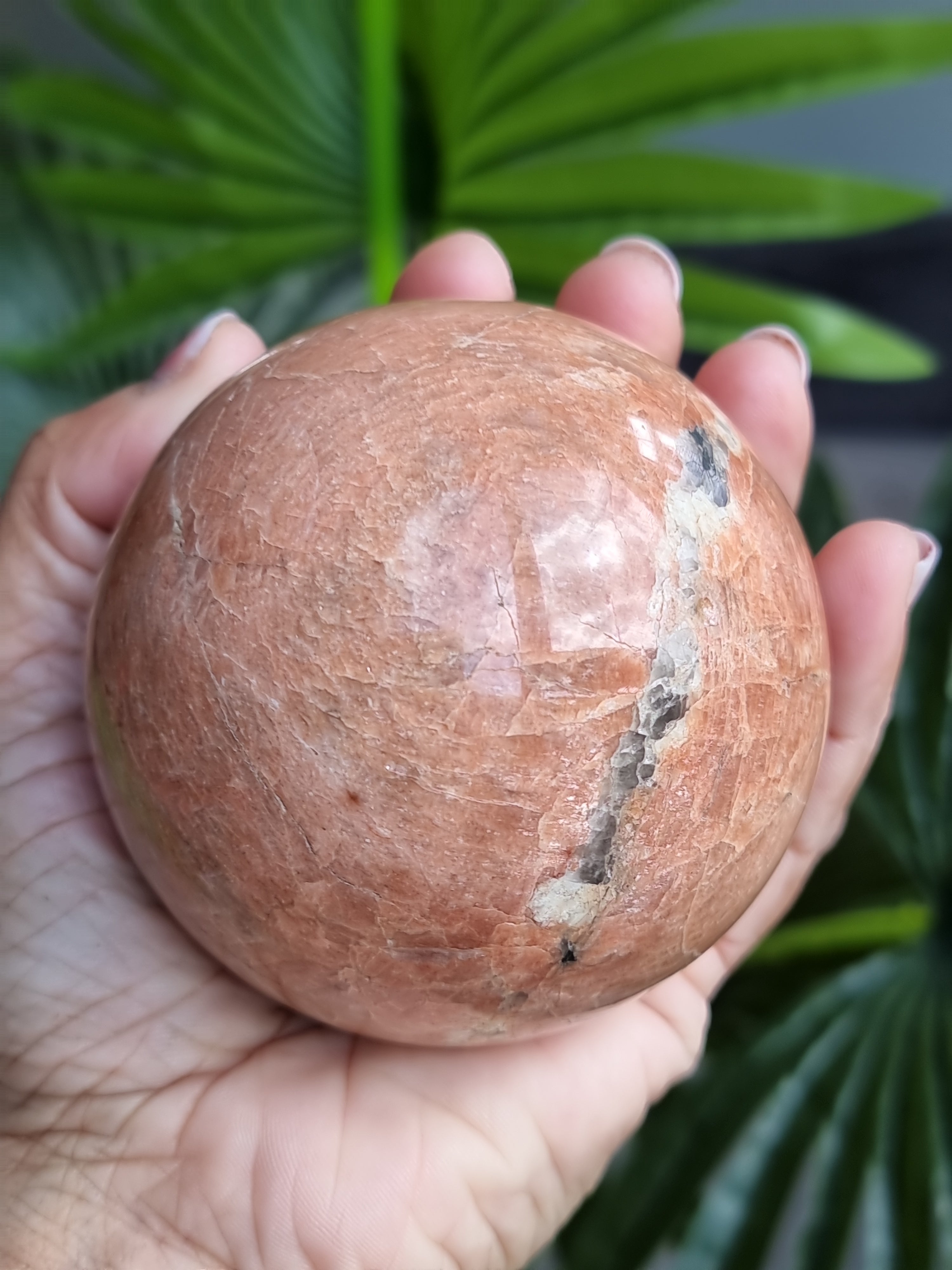 Peach Moonstone Sphere