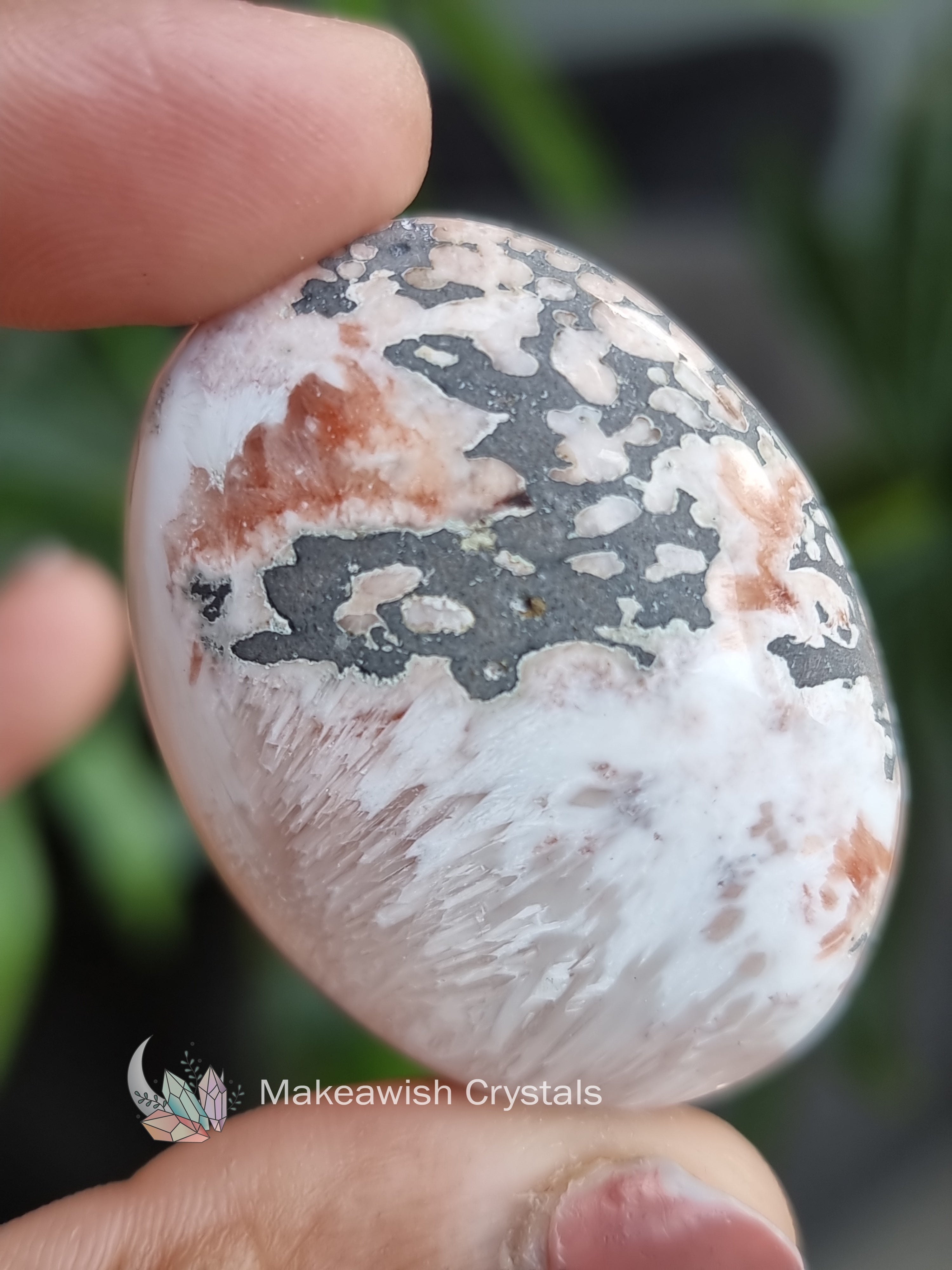 Pink Scolecite Palm Stone