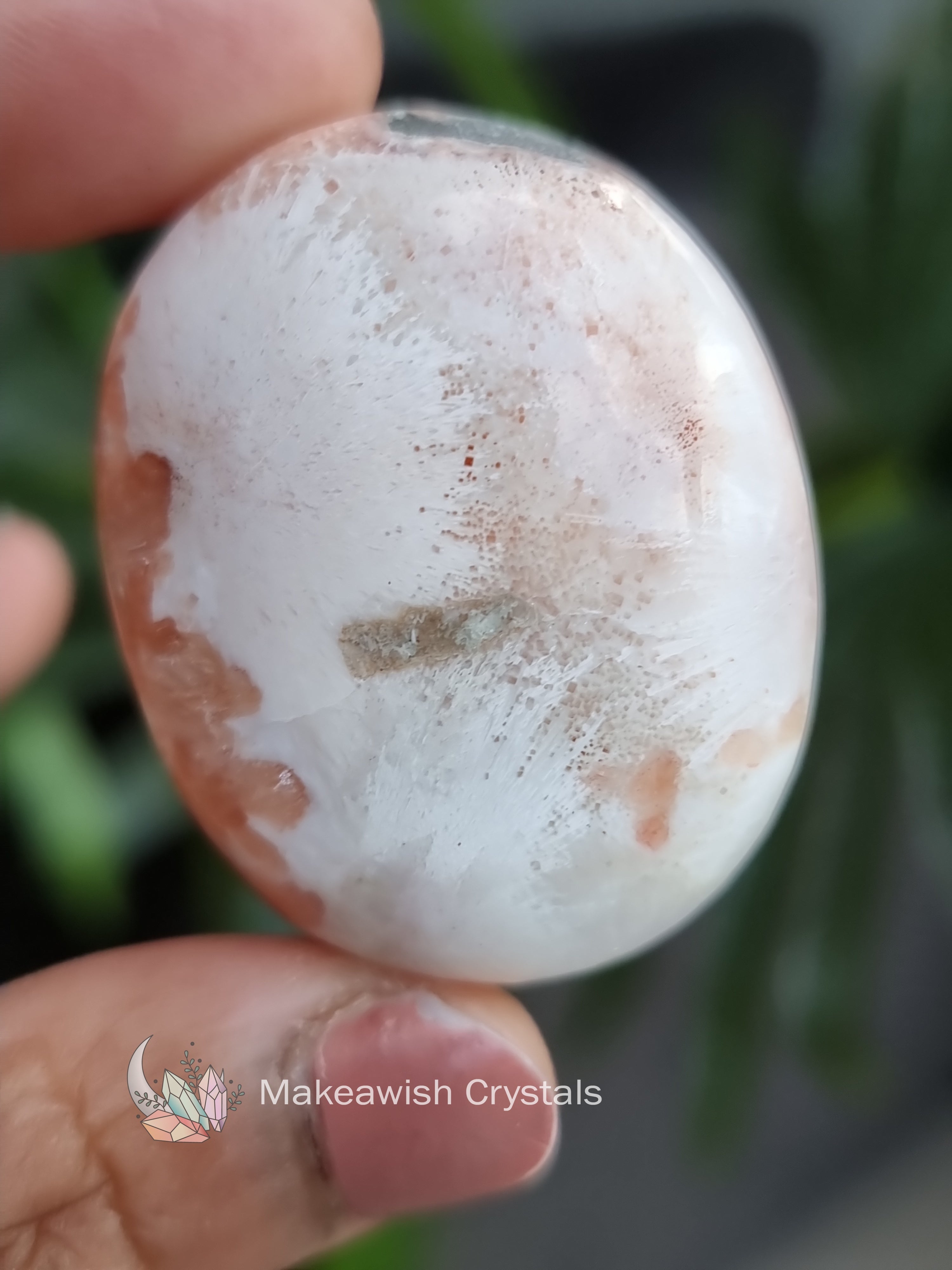Pink Scolecite Palm Stone